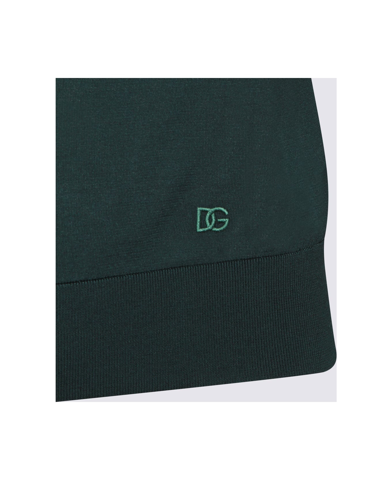 Dolce & Gabbana Green Silk Polo Shirt - Green