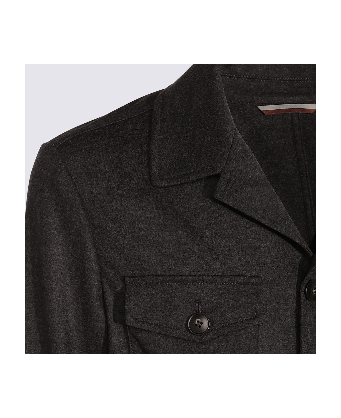 Canali Grey Wool Casual Jacket