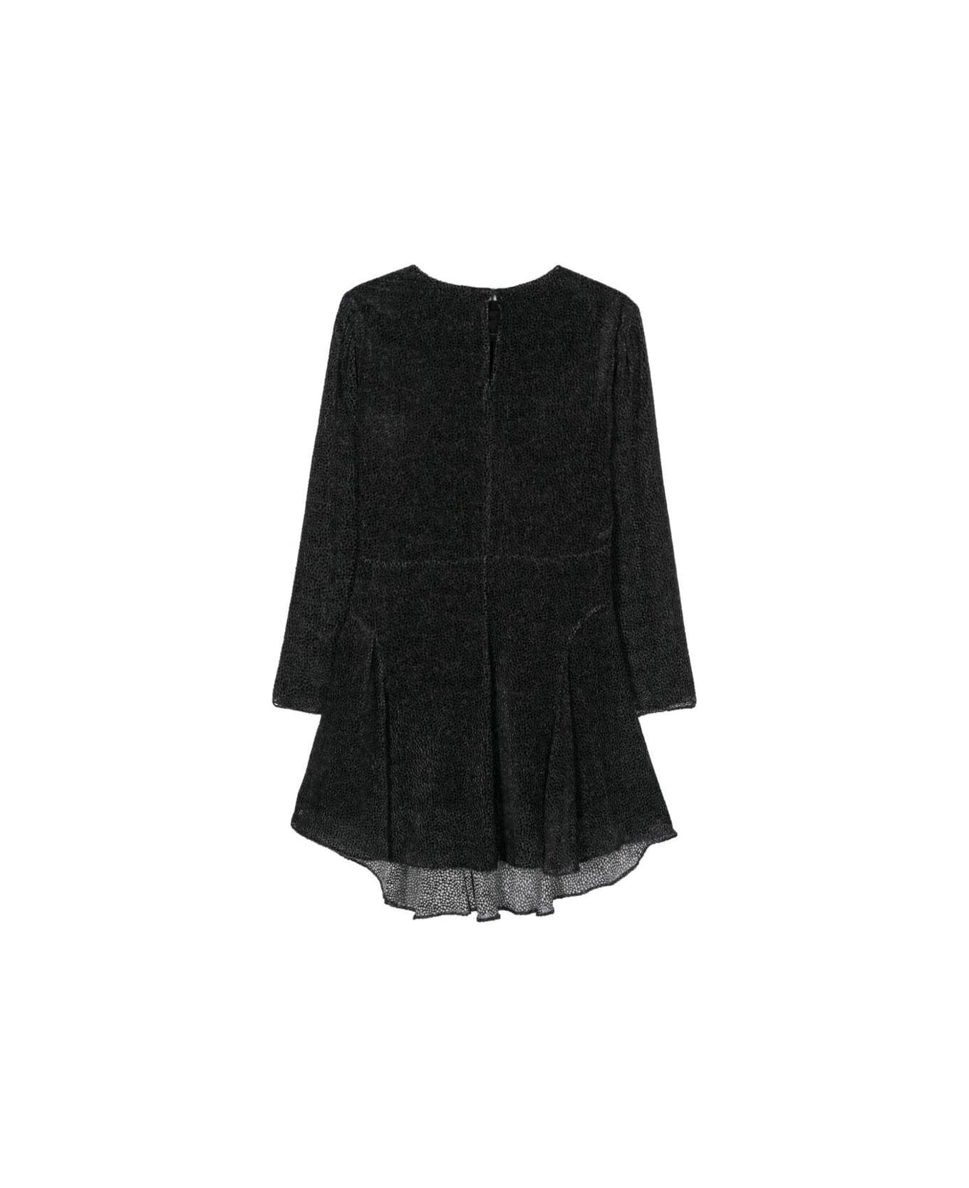Isabel Marant Round Neck Draped Dress - BLACK