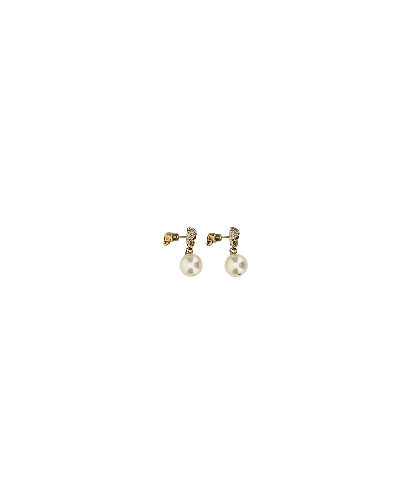 Alexander McQueen Pearl Earrings - Antique gold