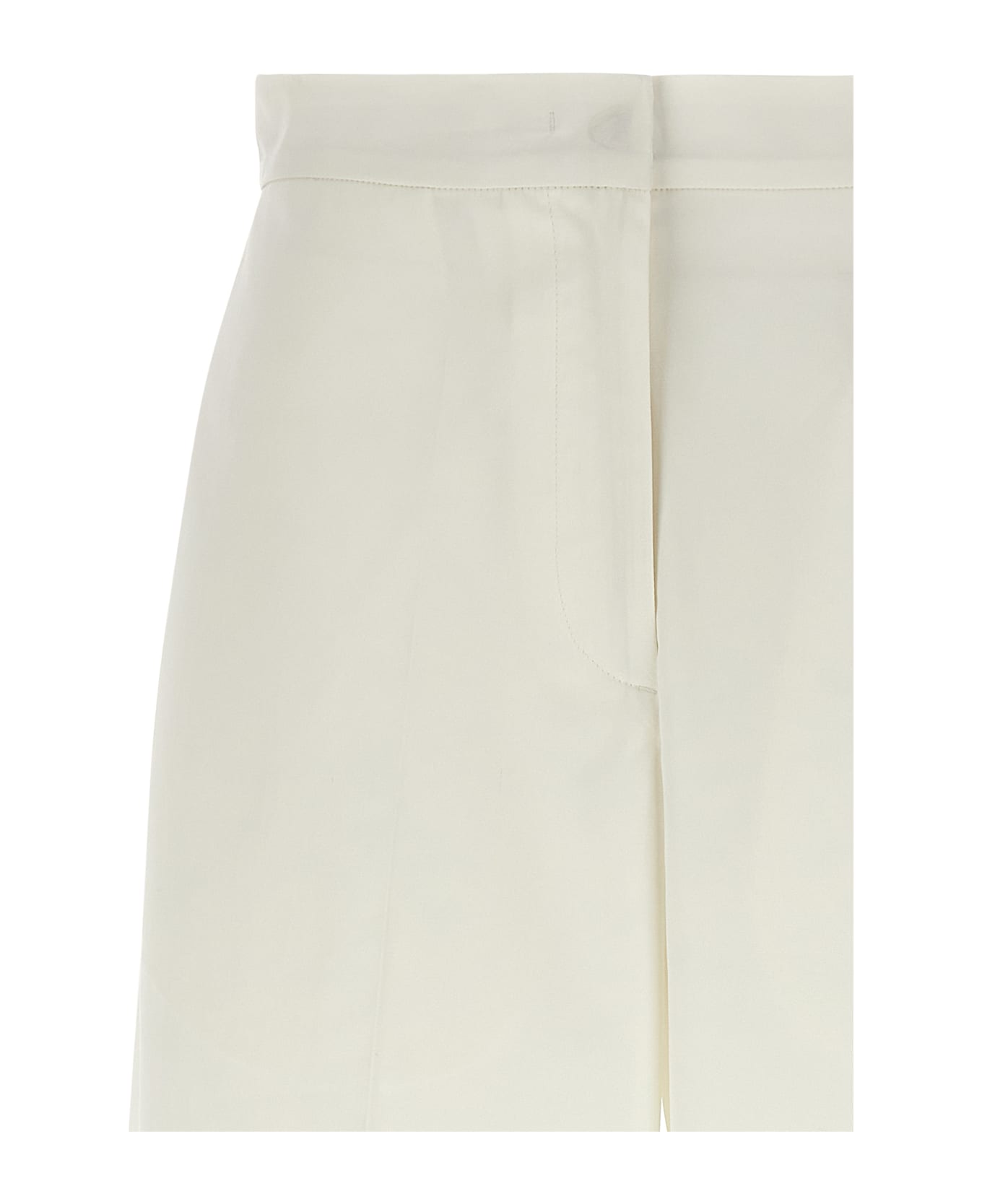 Fabiana Filippi Wide Cotton Trousers - White