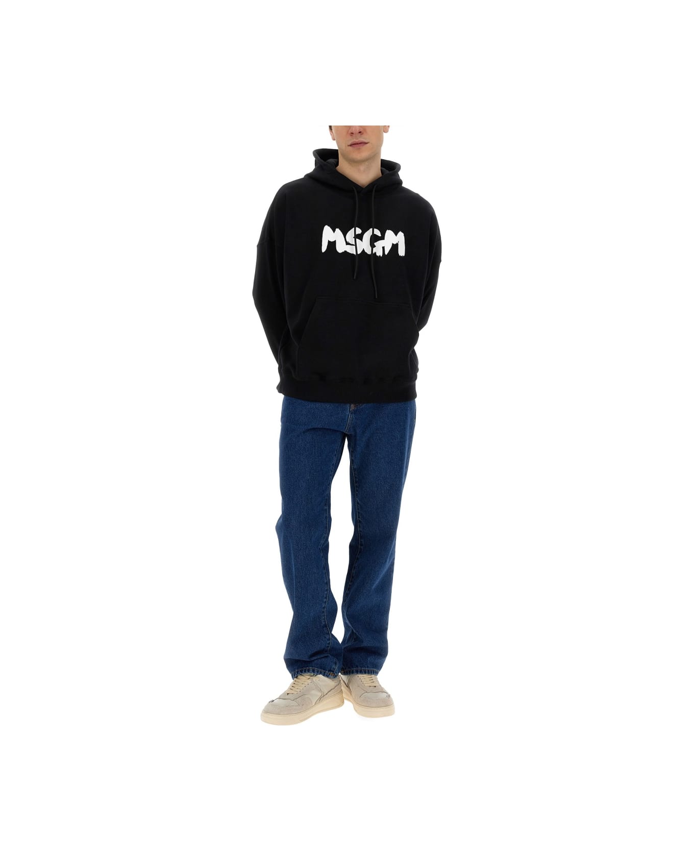 MSGM Sweatshirt With Logo - Black フリース
