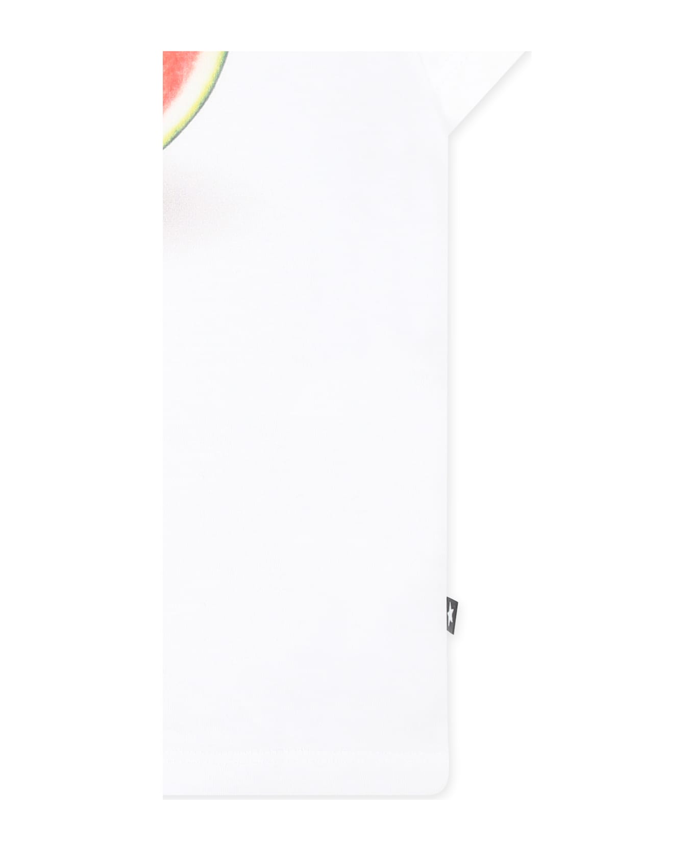 Molo White T-shirt For Babykids With Watermelon Smiley - White