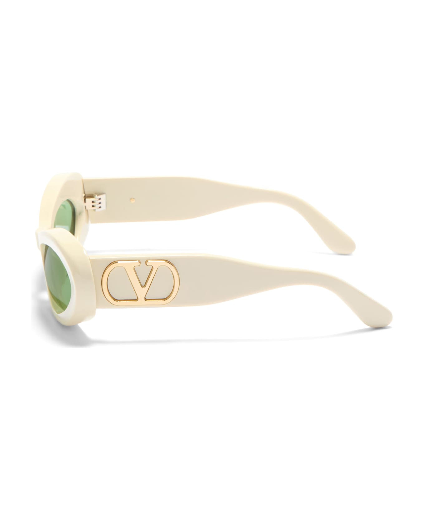 Valentino Eyewear Vls-178b - Ivory / V-light Gold Sunglasses - ivory