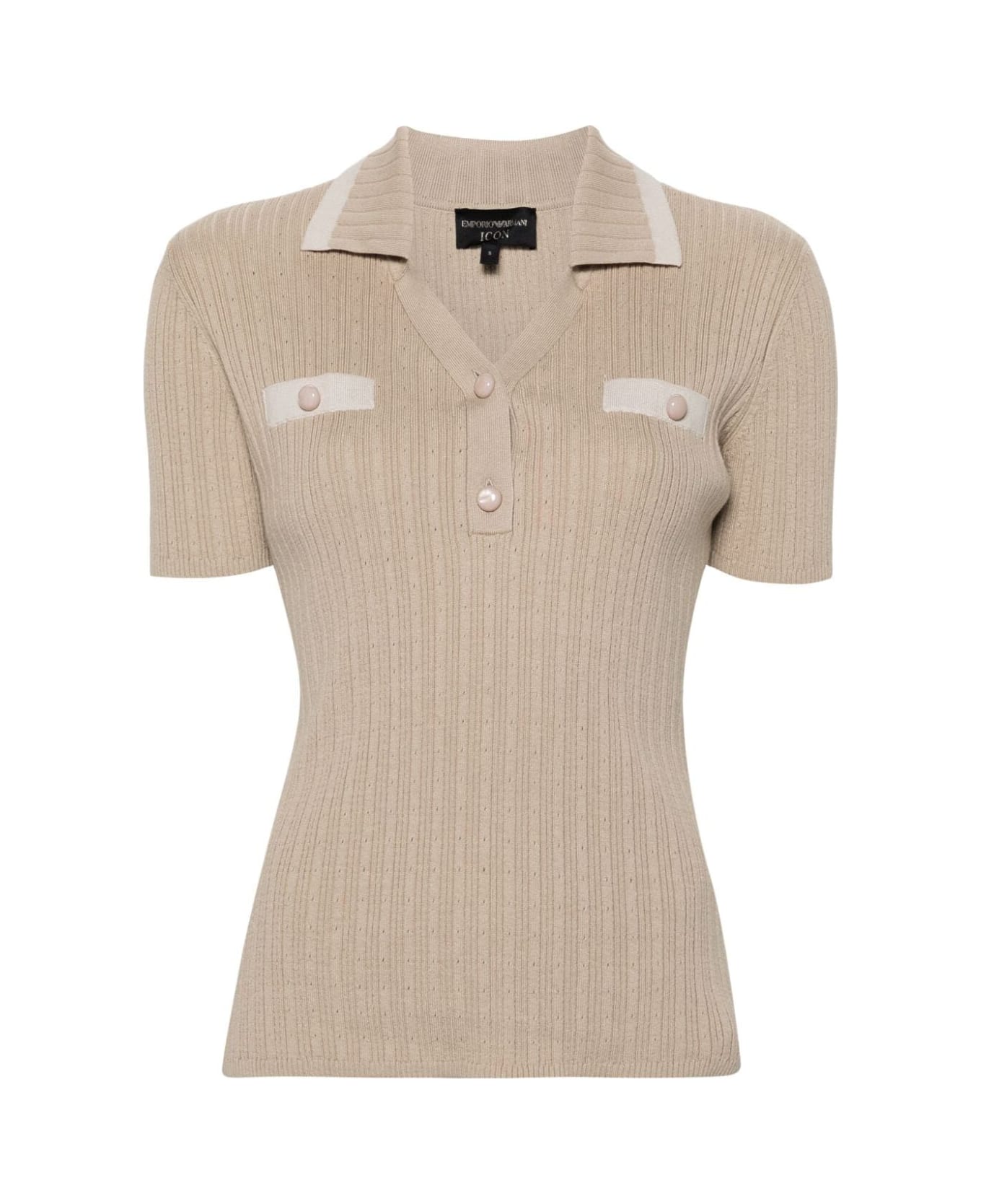 Emporio Armani Short Sleeves Polo - Light Sand ポロシャツ