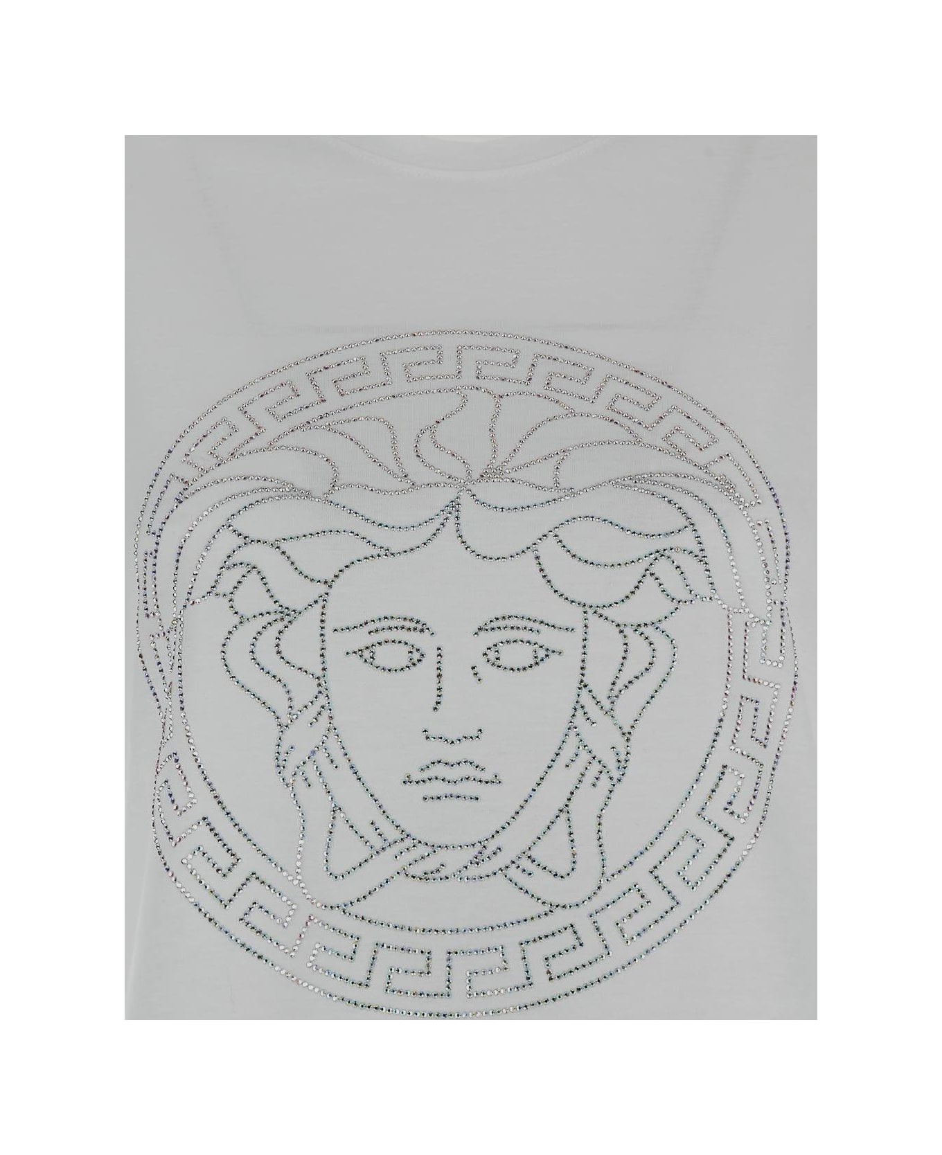 Versace Medusa Head Embellished Crewneck T-shirt