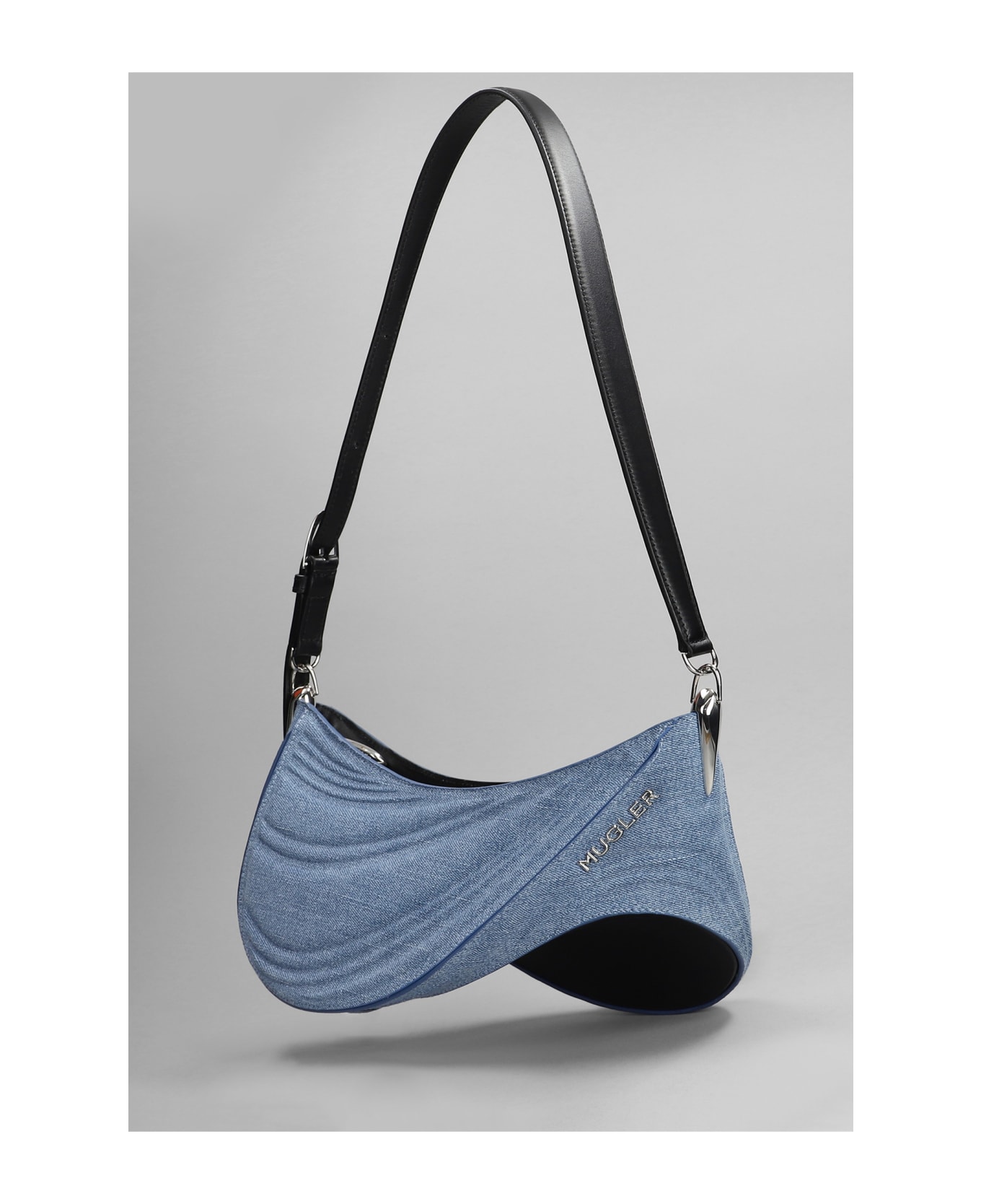 Mugler Shoulder Bag In Blue Denim - blue ショルダーバッグ