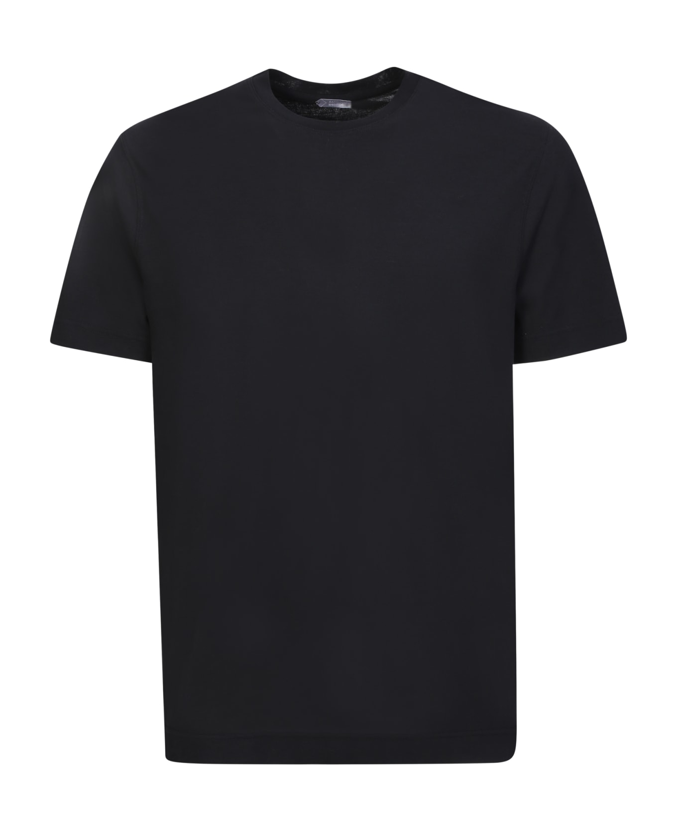 Zanone Black Cotton T-shirt - Black