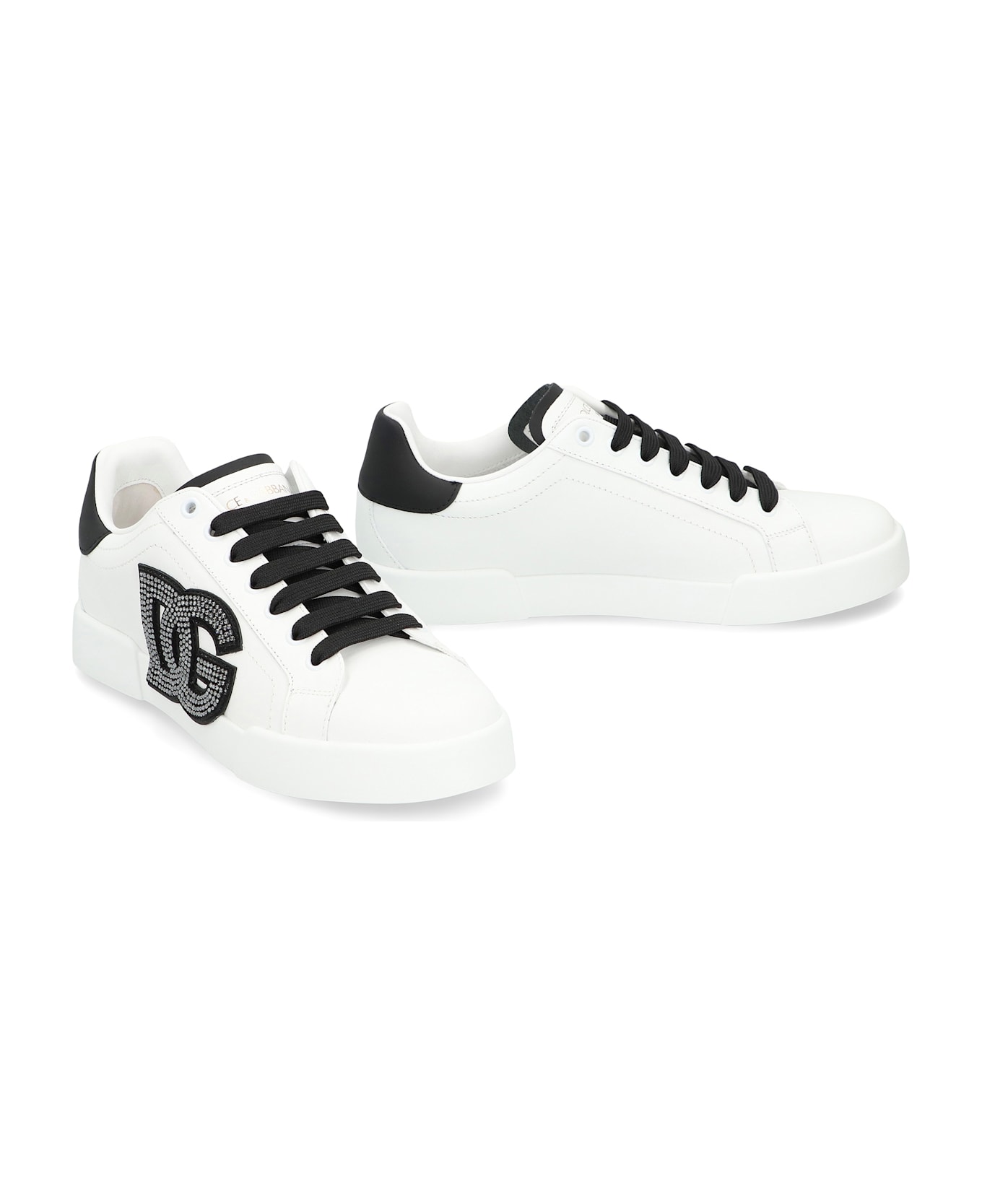 Dolce 
Gabbana Portofino Leather Sneakers - White