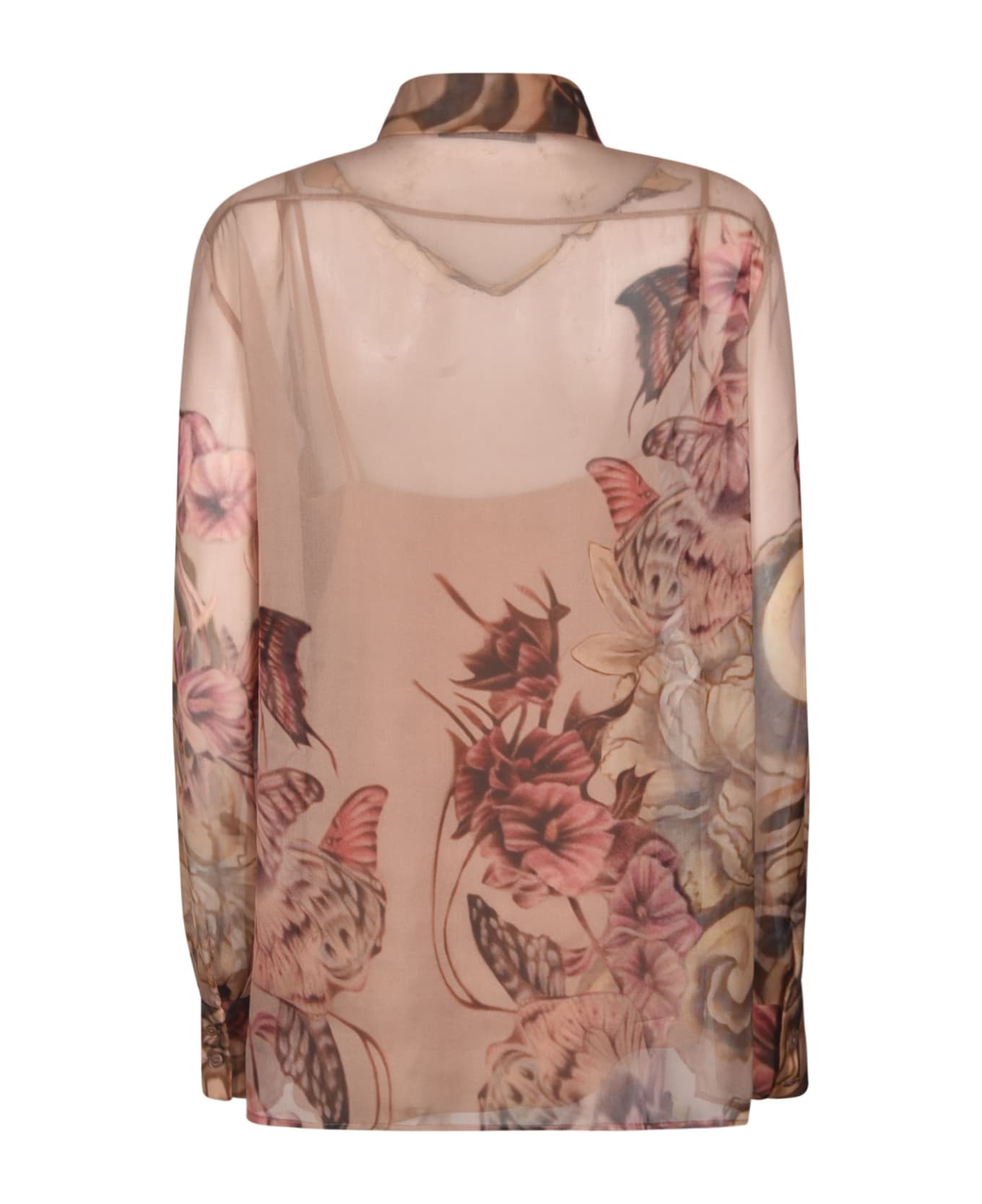Alberta Ferretti Floral Print Shirt - Pink/Brown
