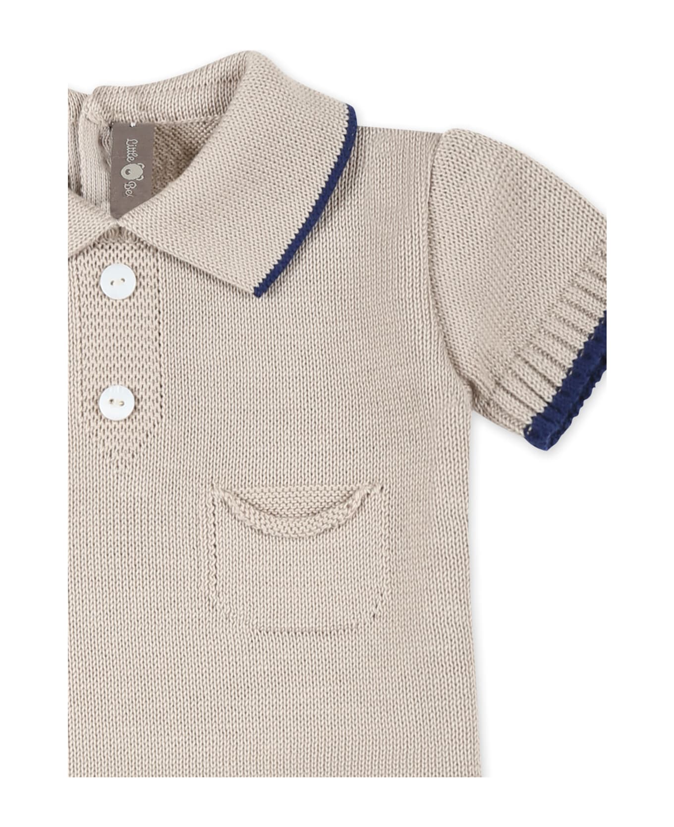 Little Bear Beige Romper For Baby Boy - Beige