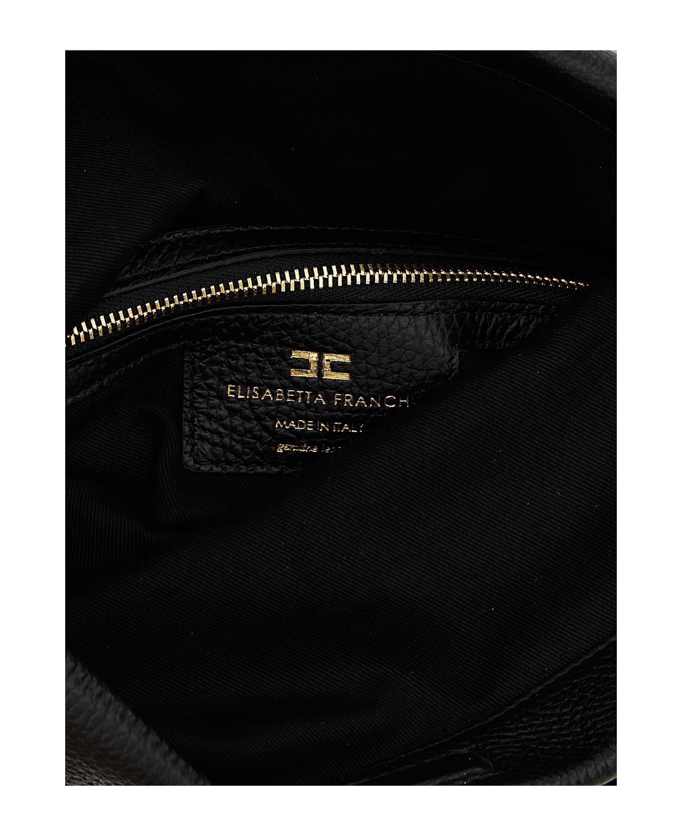 Elisabetta Franchi Logo Shoulder Bag - Black  