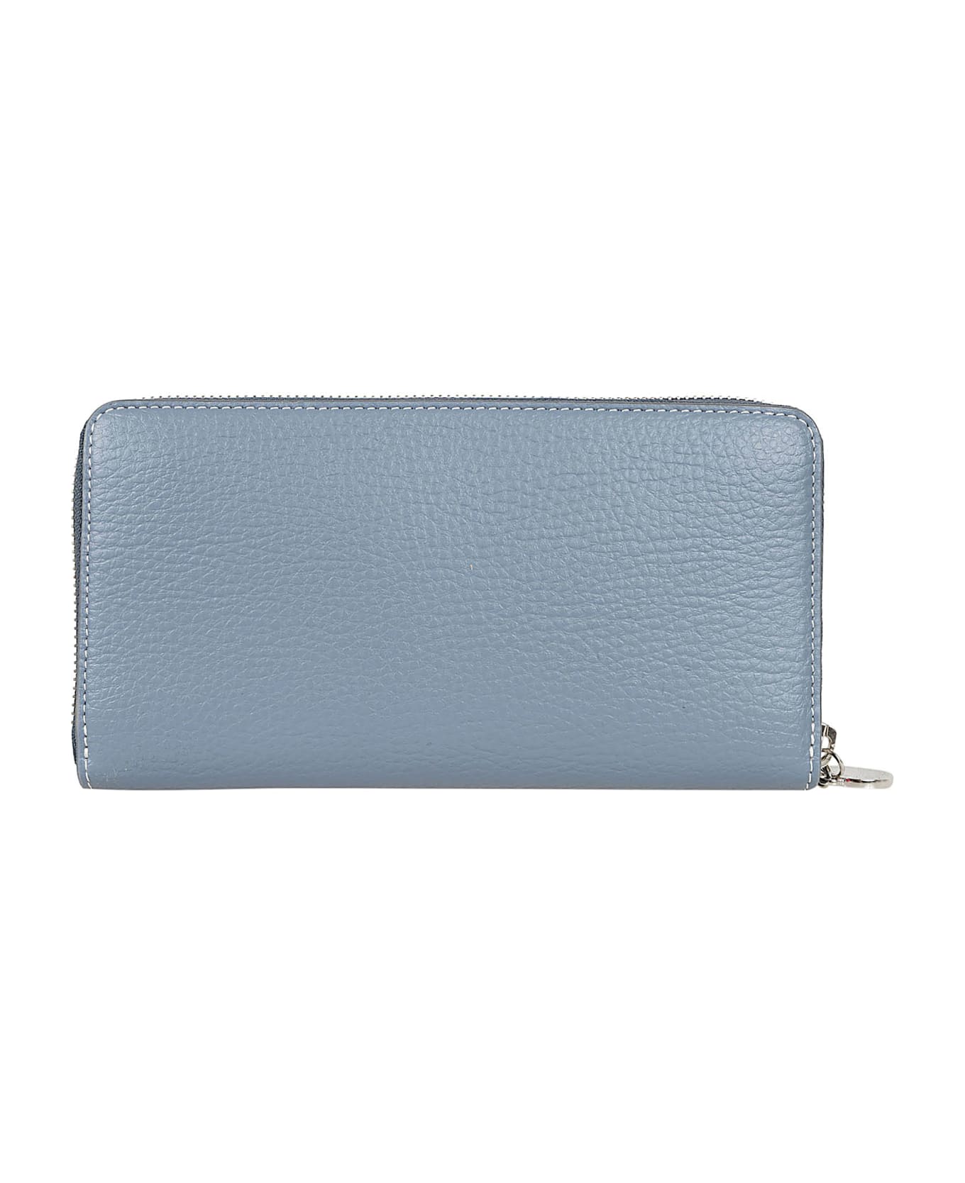 Stella McCartney Zip Wallet Embossed Grainy Mat - Blue Grey