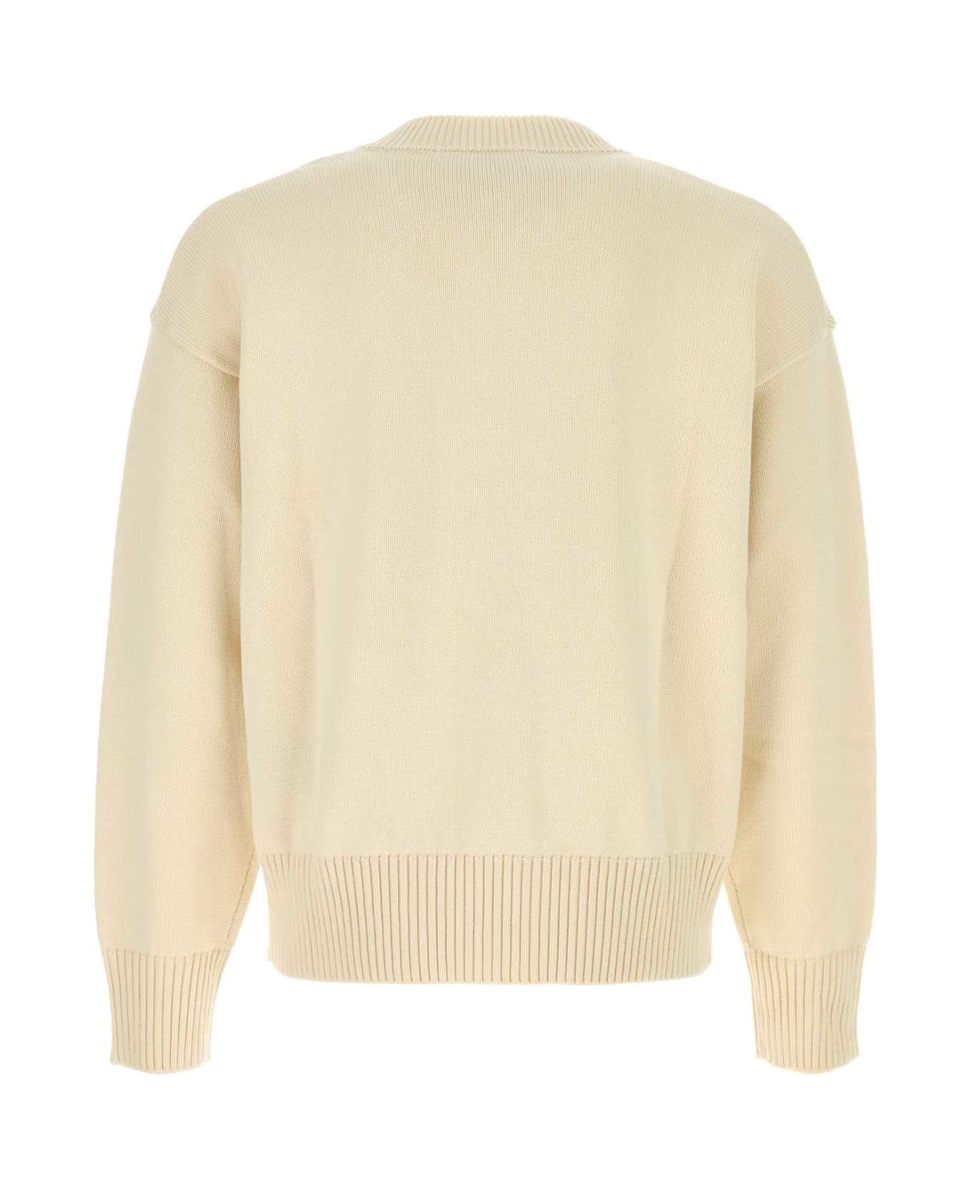 Ami Alexandre Mattiussi Cream Cotton Blend Cardigan - WHITECREAM