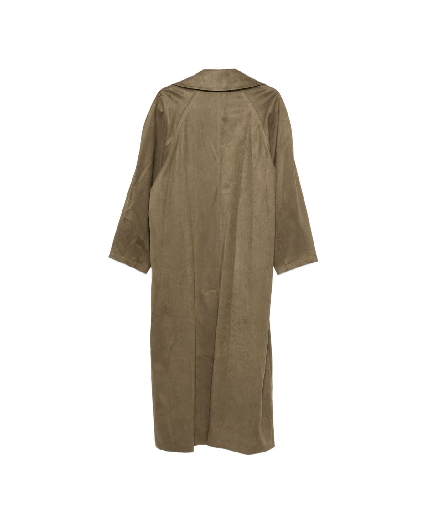 Alysi Double-breasted Trench Coat - Green