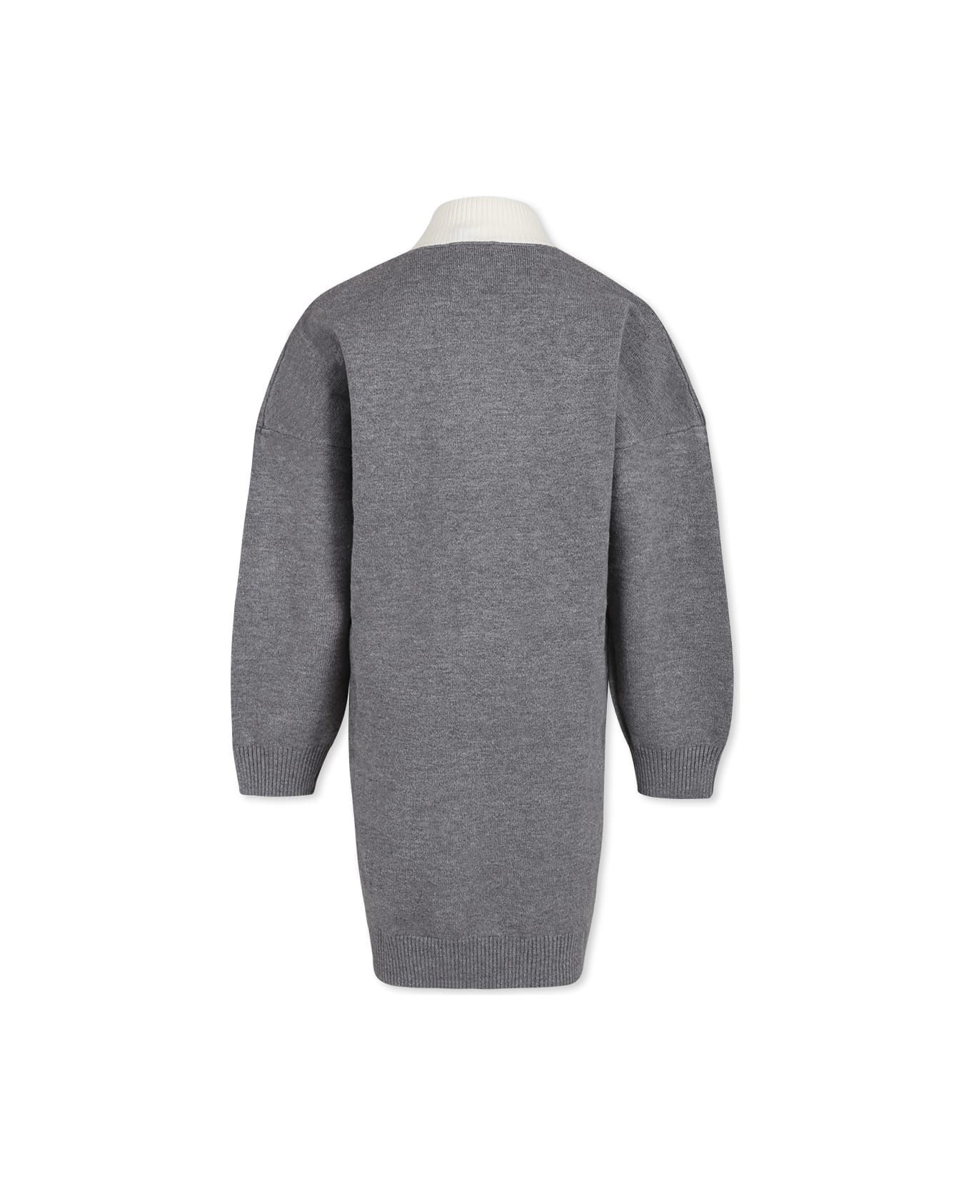Pinko Grey Dress For Girl - Grey