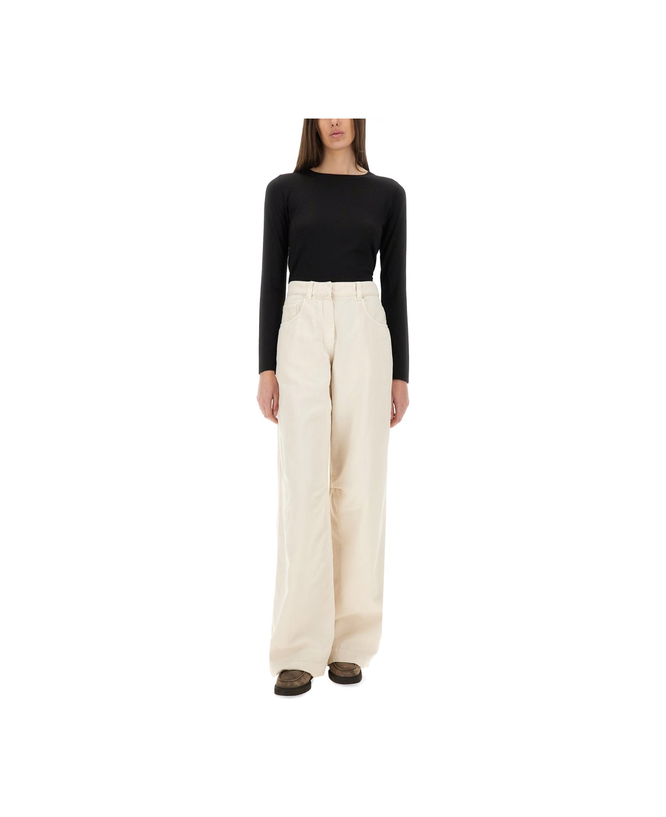 Brunello Cucinelli Cashmere And Silk Sweater - BLACK
