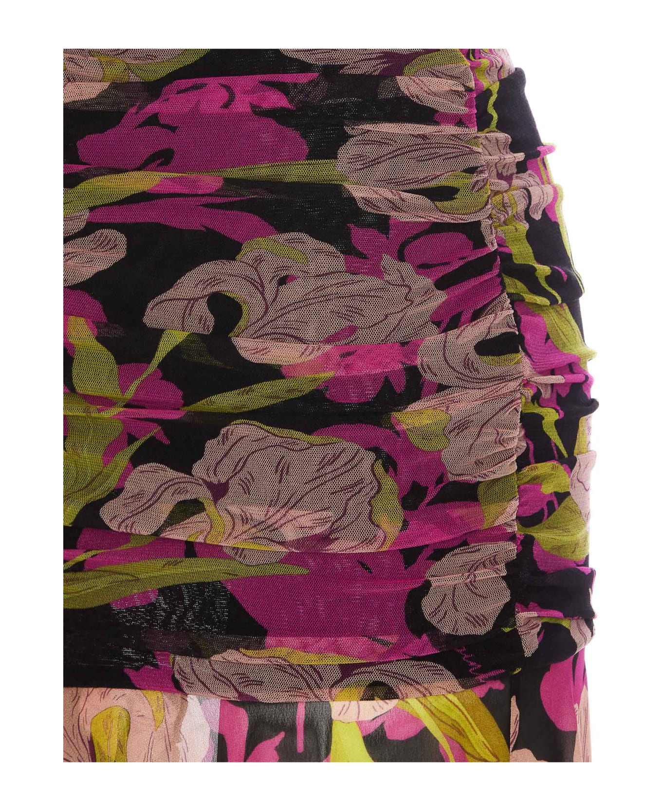 Pinko Longuette Dress Iris Print Dress - Nero