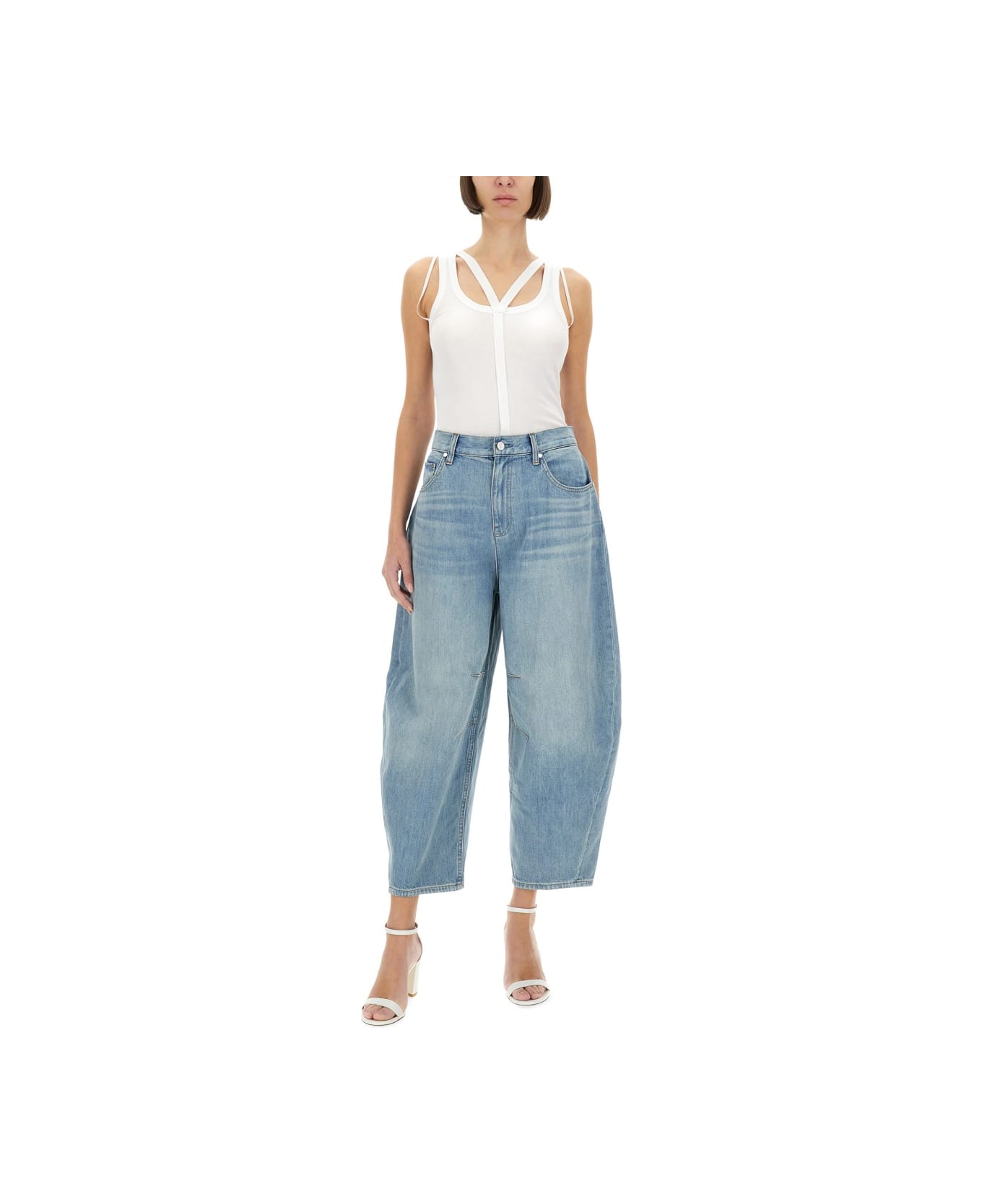 Helmut Lang Top "racer" - WHITE
