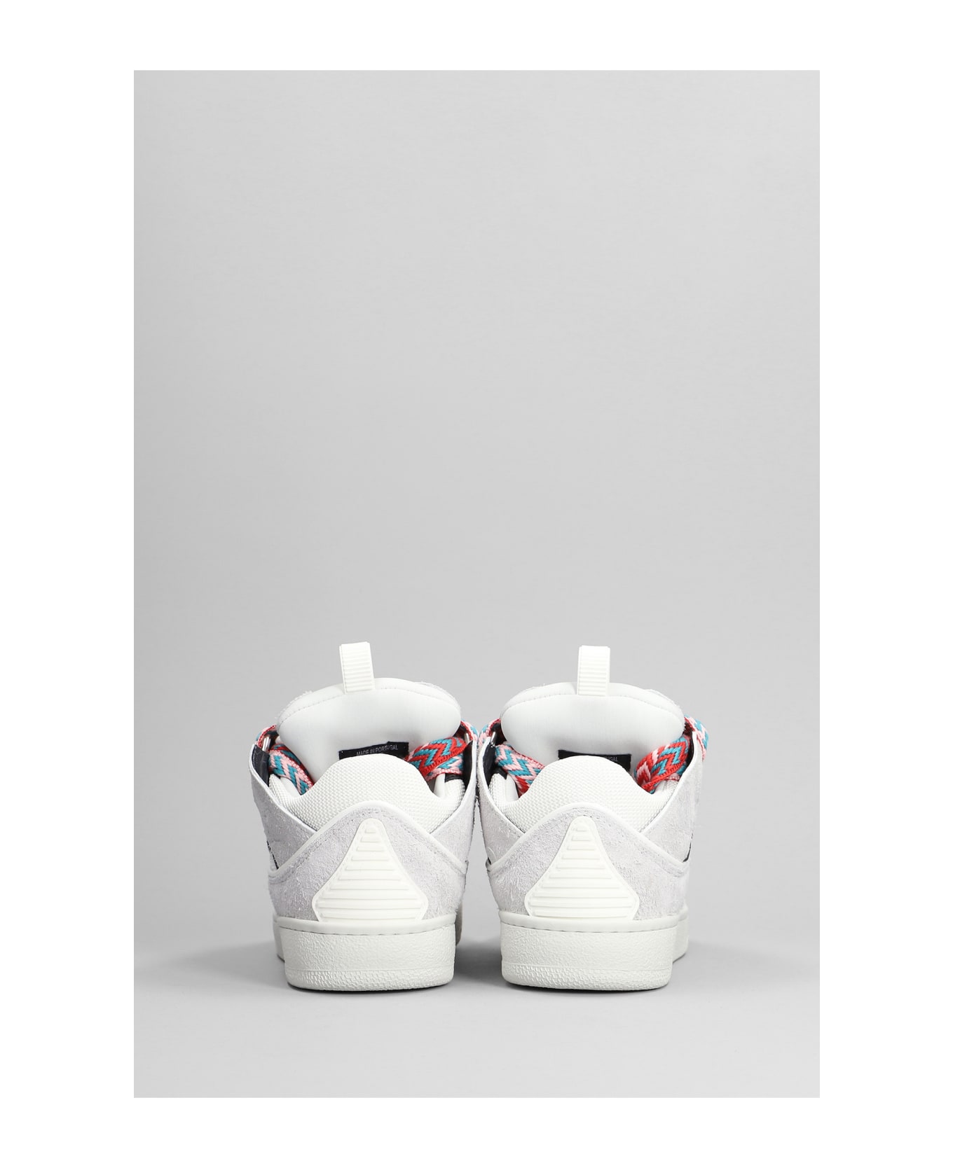 Lanvin Curb Sneakers In White Leather - white