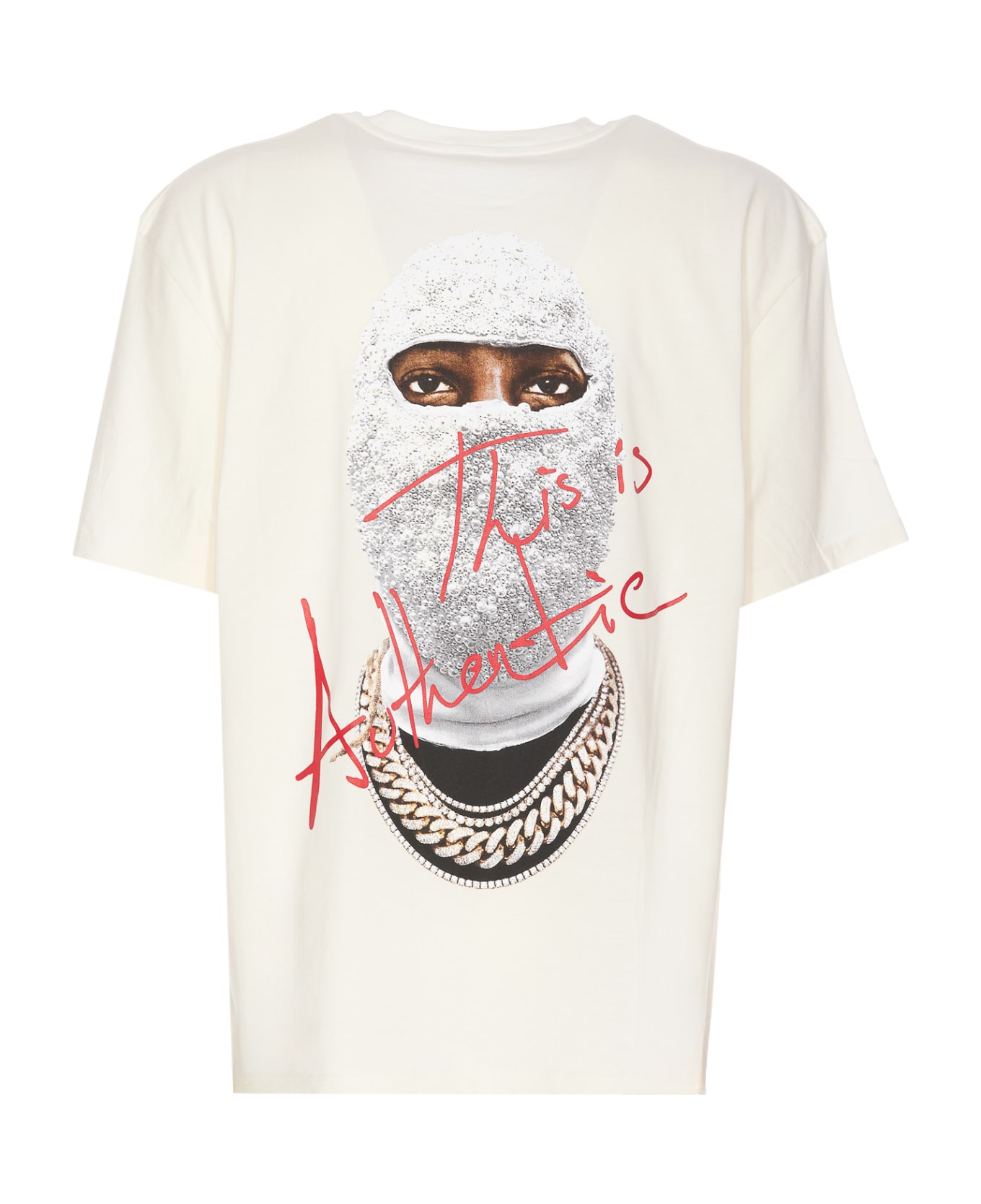 ih nom uh nit Mask Authentic Back T-shirt - WHITE