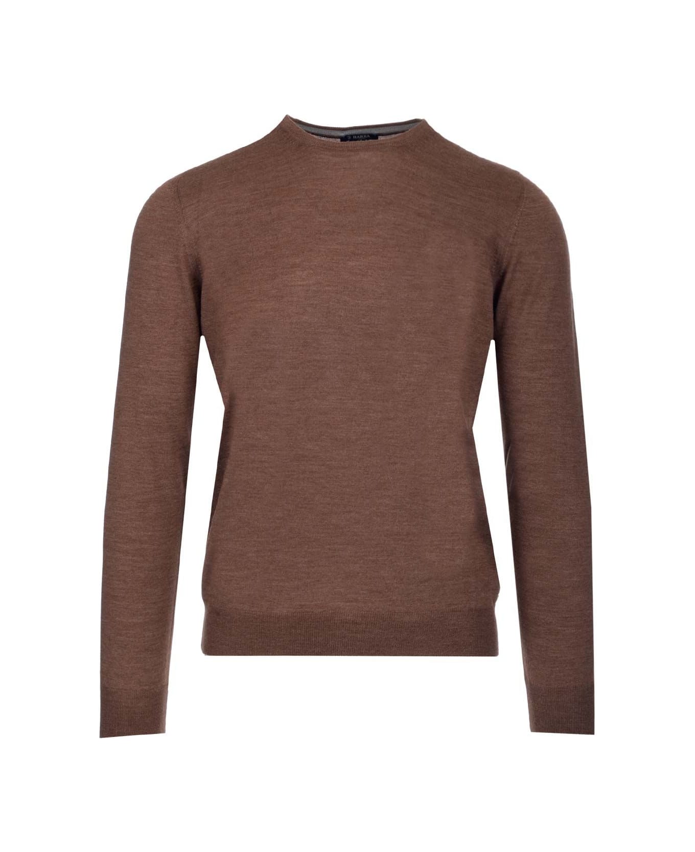 Barba Napoli Brown Crewneck Sweater - Brown