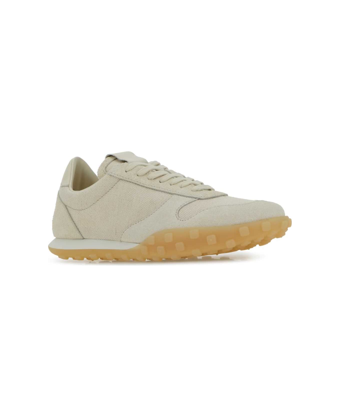 Jil Sander Sand Canvas And Suede Moon Sneakers - CREAM