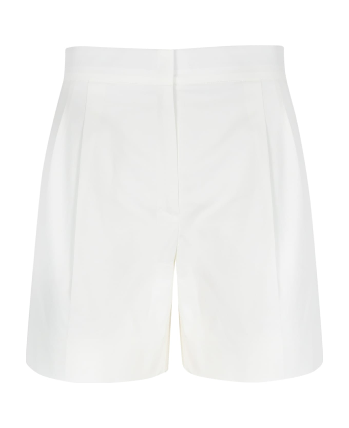Max Mara Studio White 'adria' Cotton Shorts - Bianco ショートパンツ