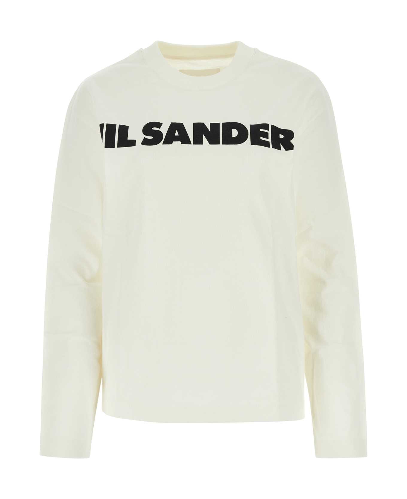 Jil Sander Ivory Cotton T-shirt - 102 Tシャツ