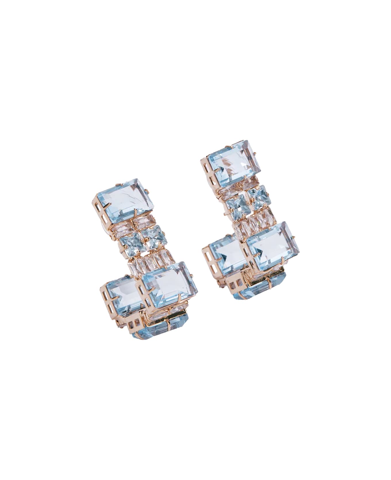 Ermanno Scervino Earrings With Light Blue Stones - Blue