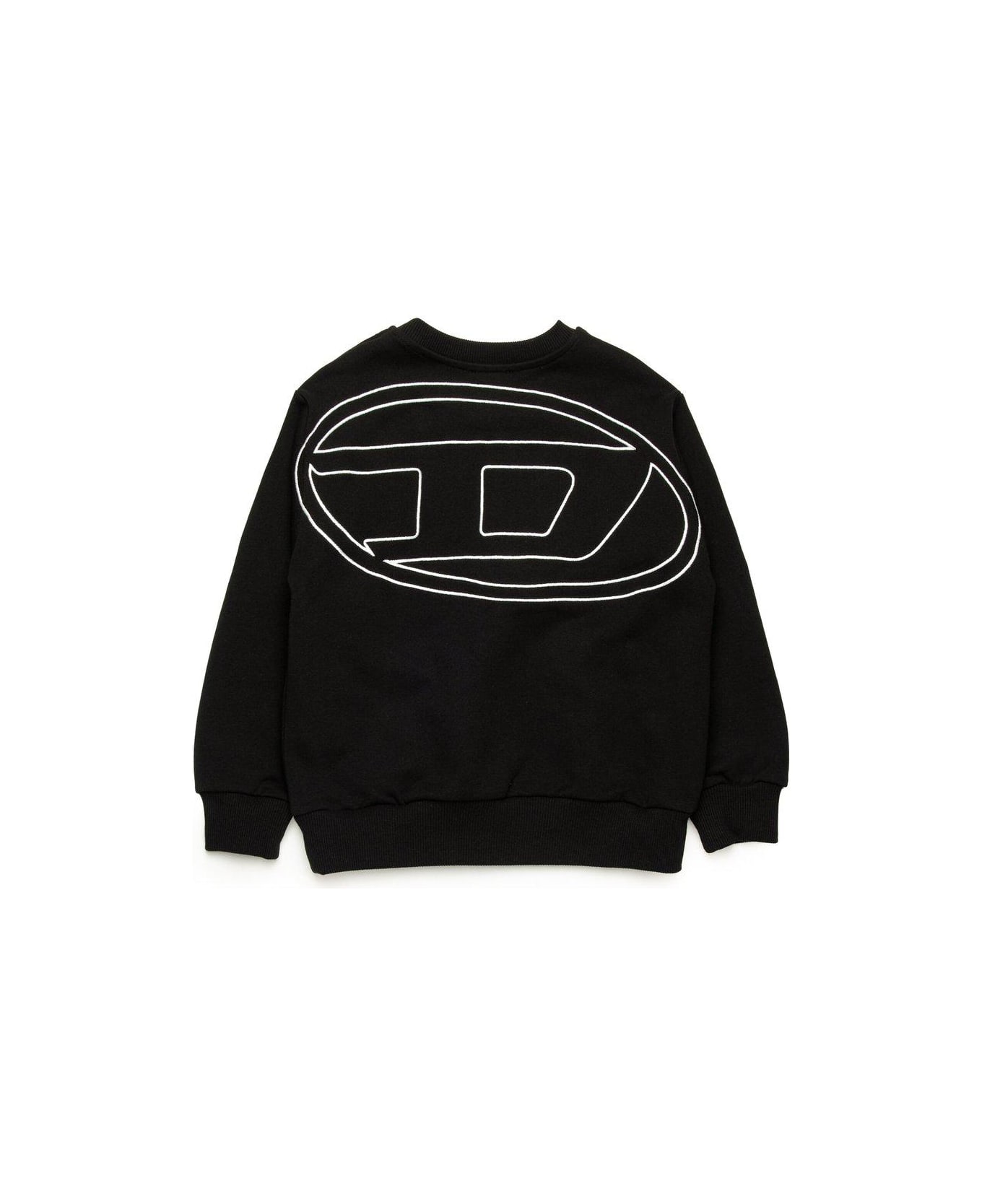 Diesel Oval-d Logo Embroidered Oversized Sweatshirt - Black