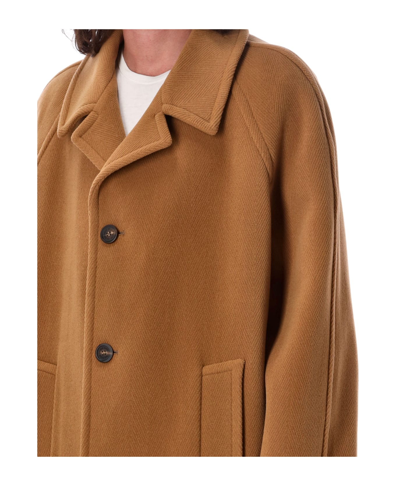 Golden Goose Wool Blend Coat - Tobacco Brown コート