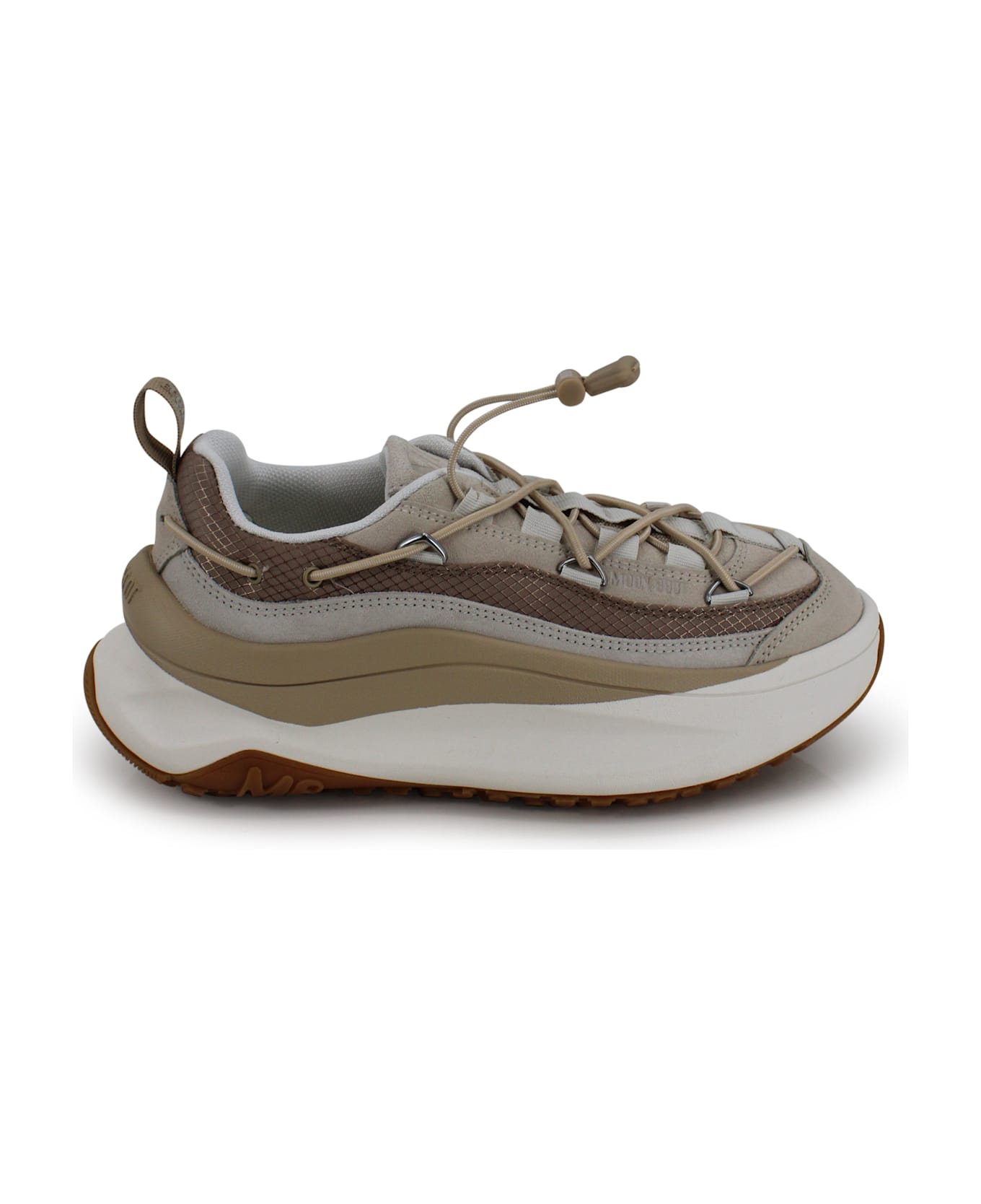 Moon Boot Sneakers With Elevated Sole - White