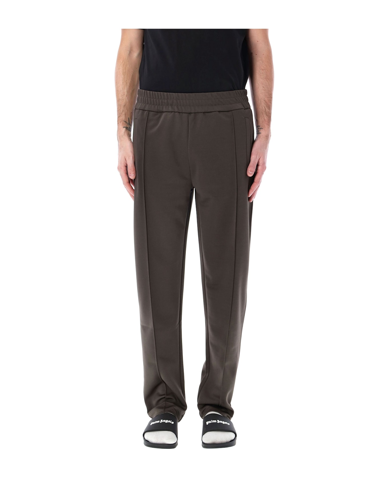 Palm Angels Curved Logo Track Pants - GREY