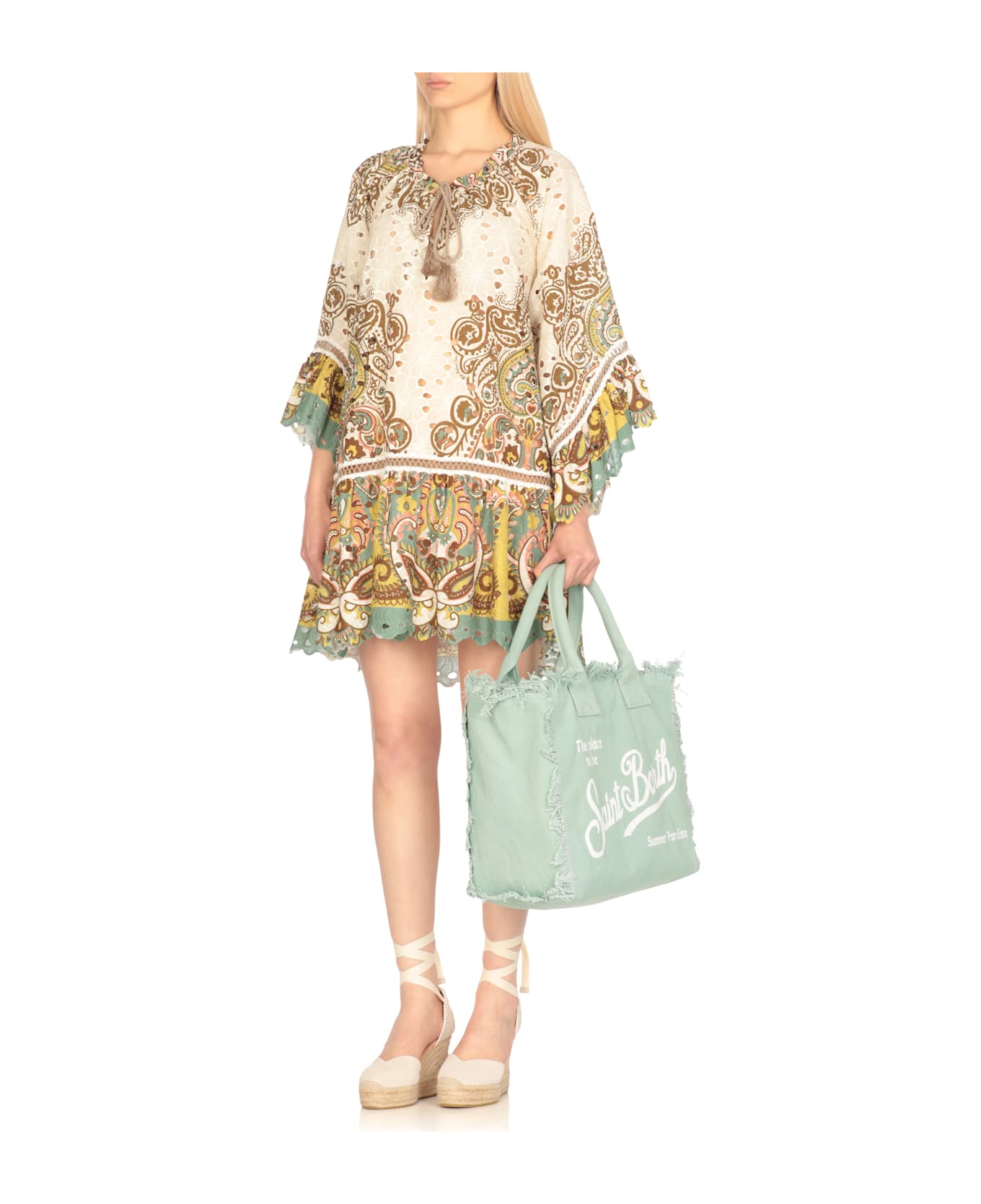 Miss Bikini Cotton Caftan - Ivory