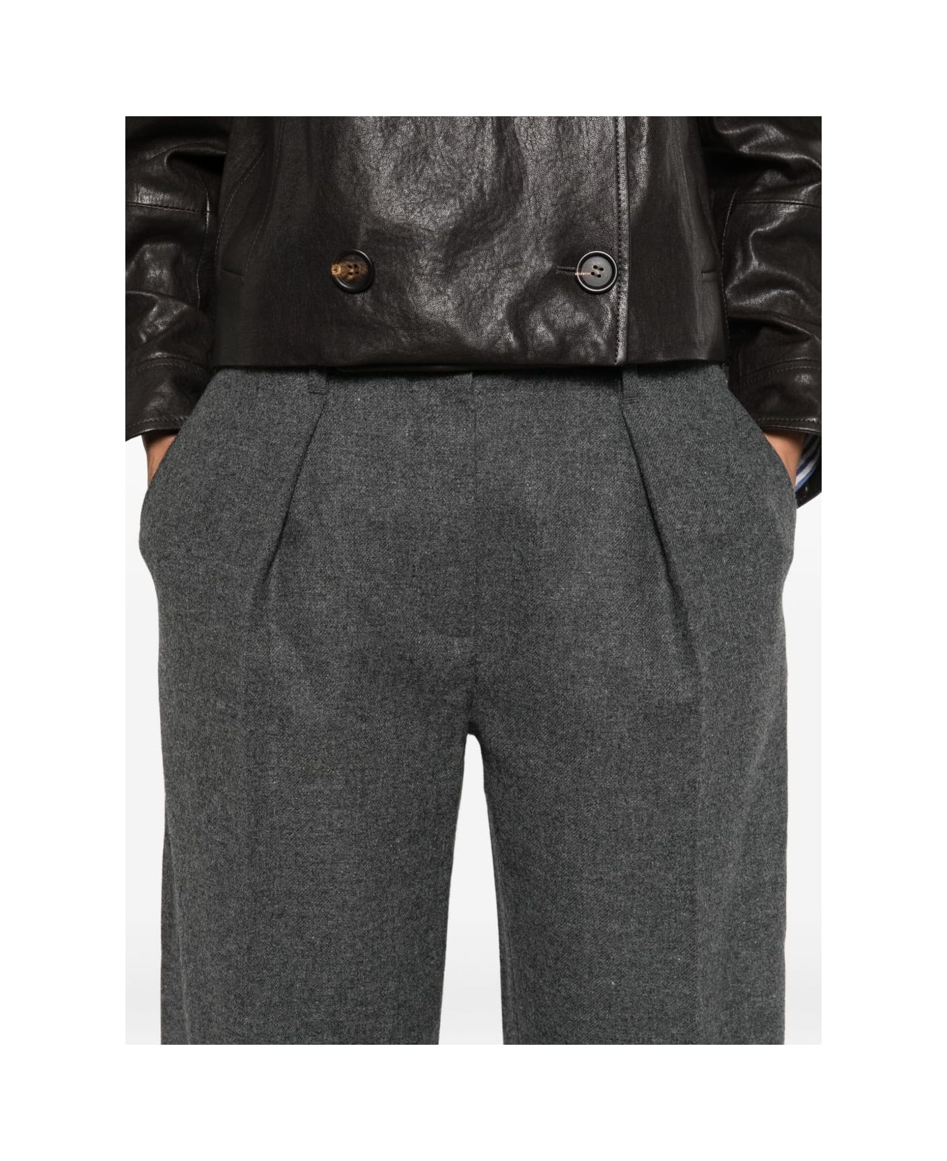 Brunello Cucinelli Pleated Trousers - Grey