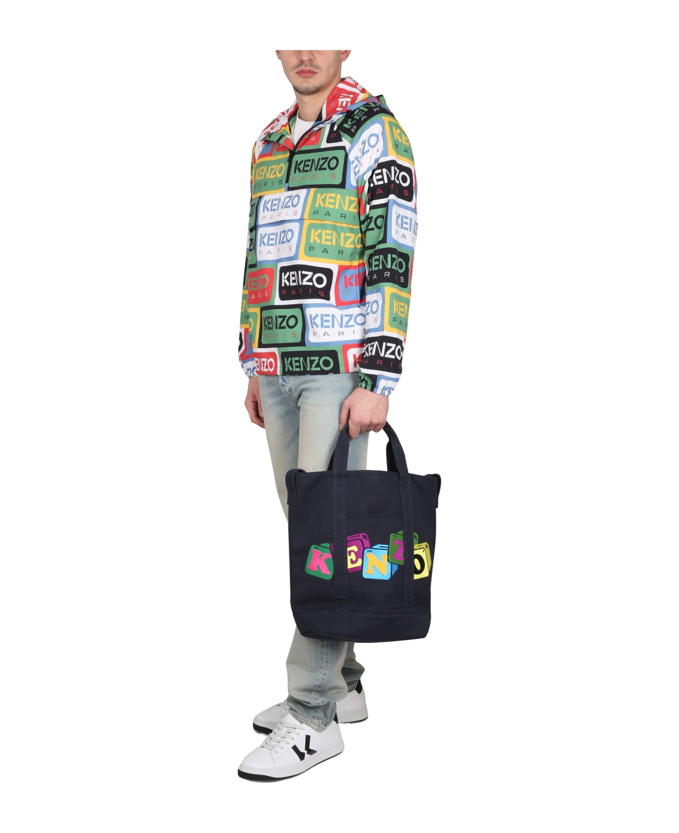 Kenzo Labels Windbreaker Jacket - Multicolor