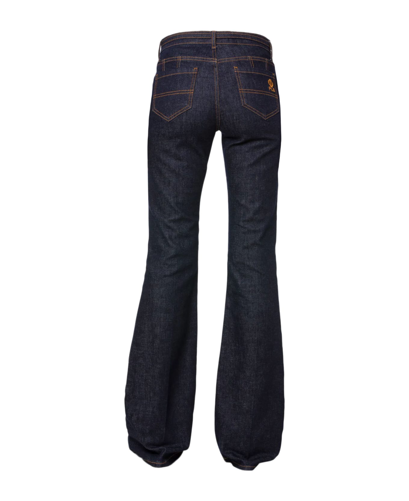 Philosophy di Lorenzo Serafini Flare Trousers In Soft Stretch Blue Denim Jeans - BLU