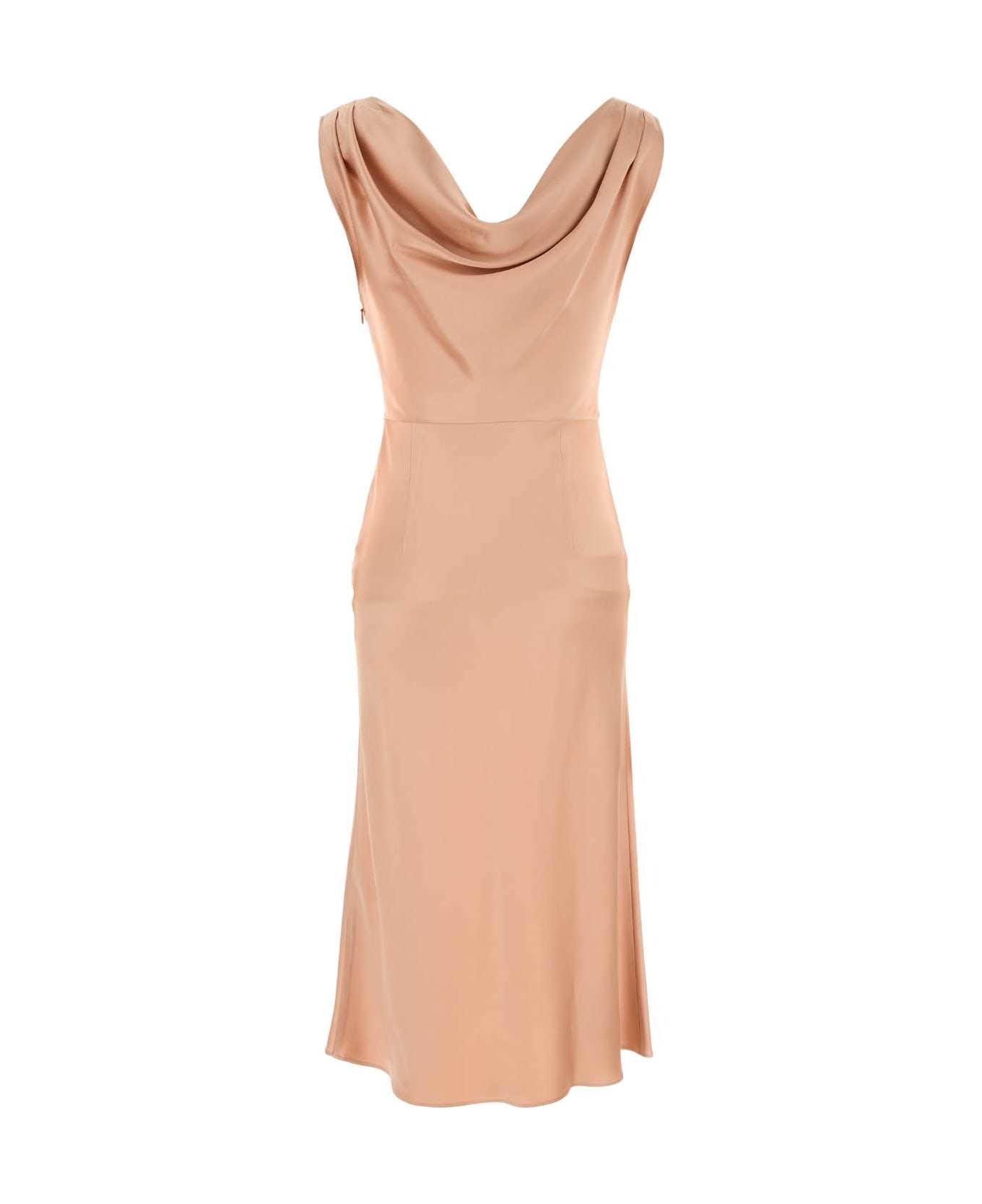 Blumarine Light Pink Stretch Satin Dress - PINK