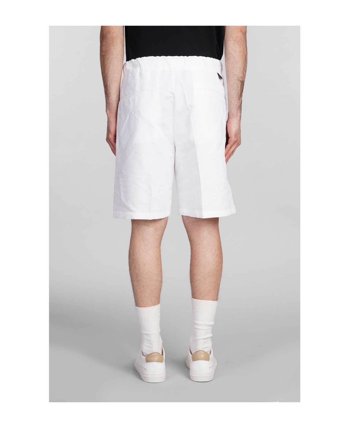 Low Brand Tokyo Shorts In White Linen - white