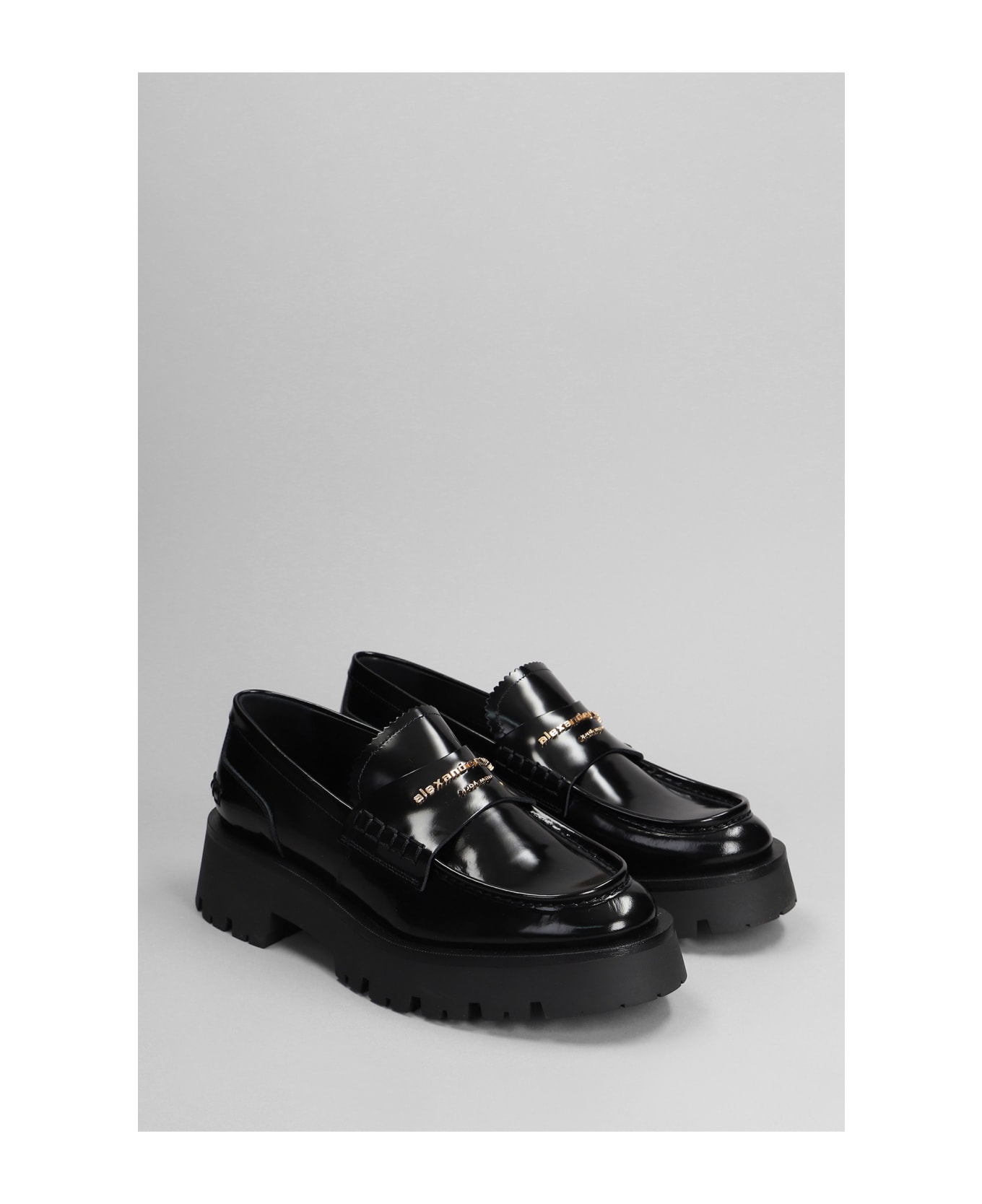 Alexander Wang Loafers In Black Leather - black