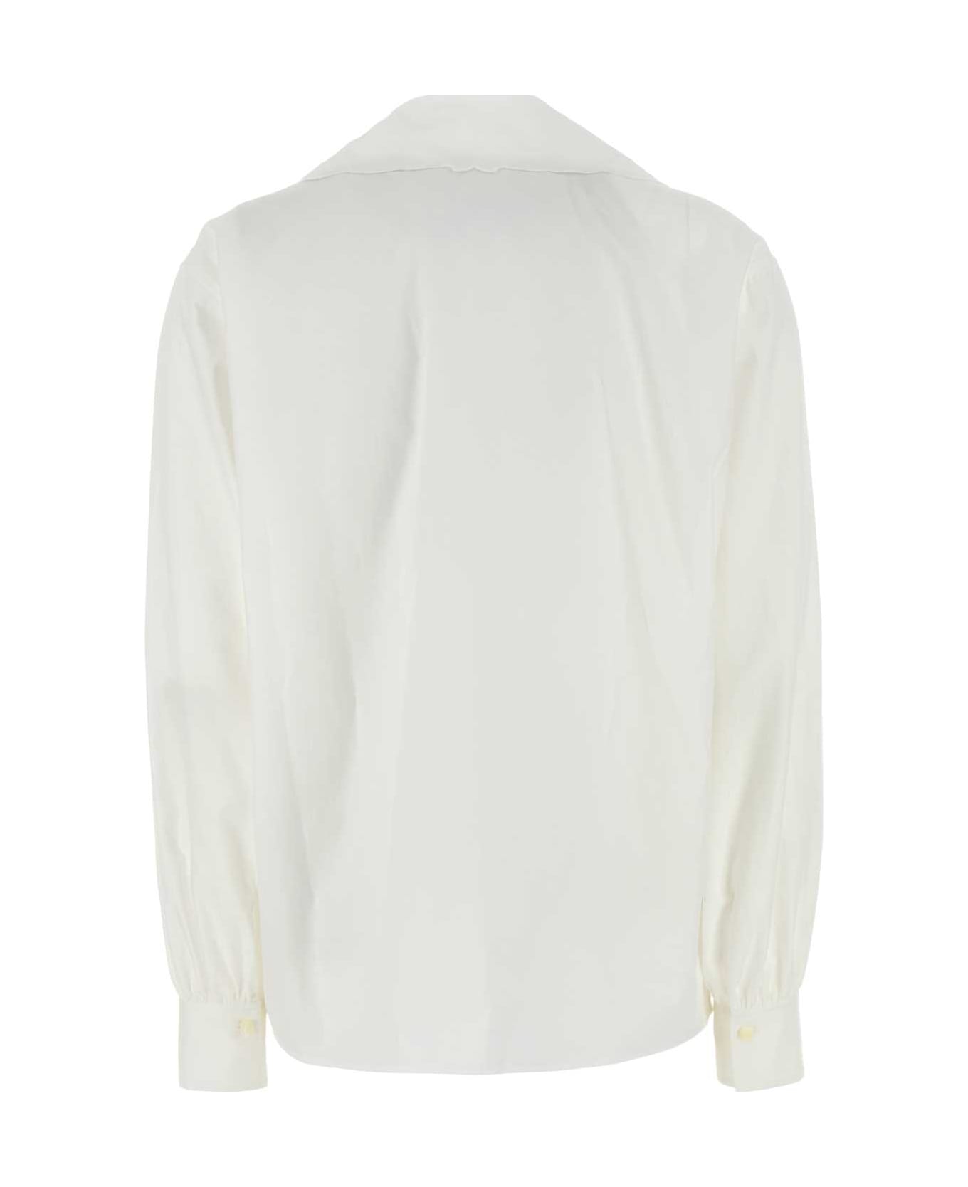 Chloé White Poplin Shirt - WHITE