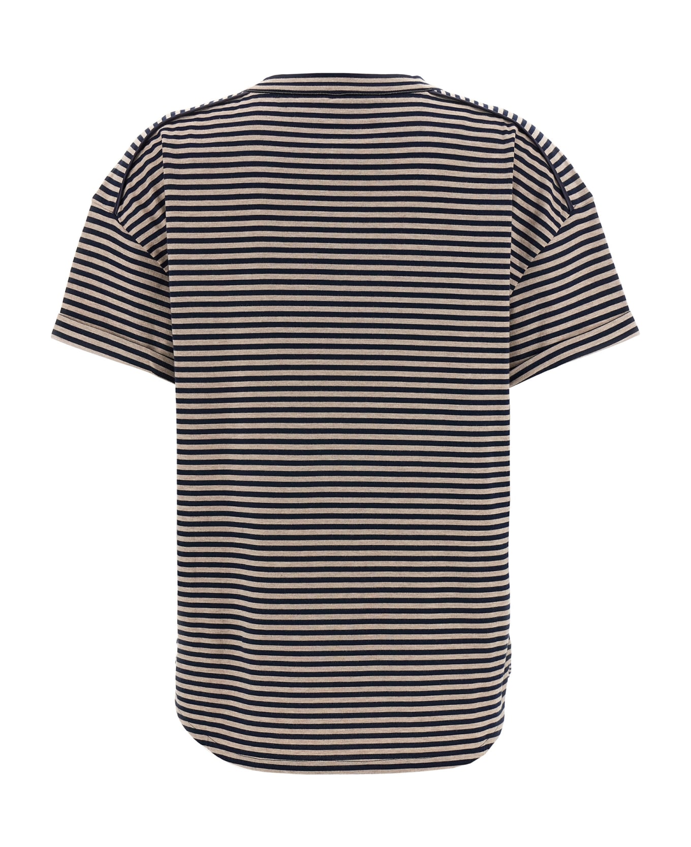 Brunello Cucinelli Striped T-shirt - White/Black