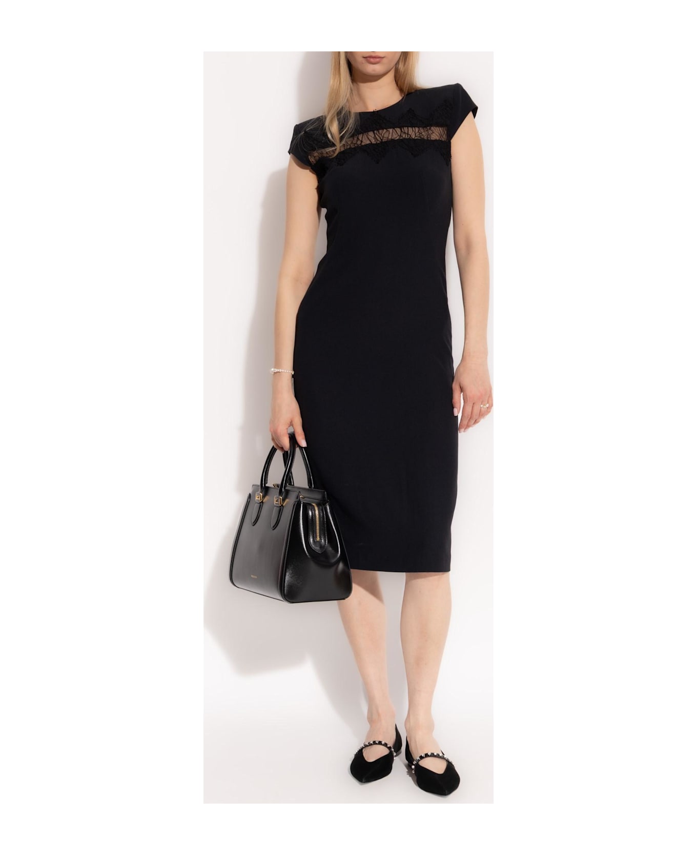 Alexander McQueen Dress With Back Slit - Black