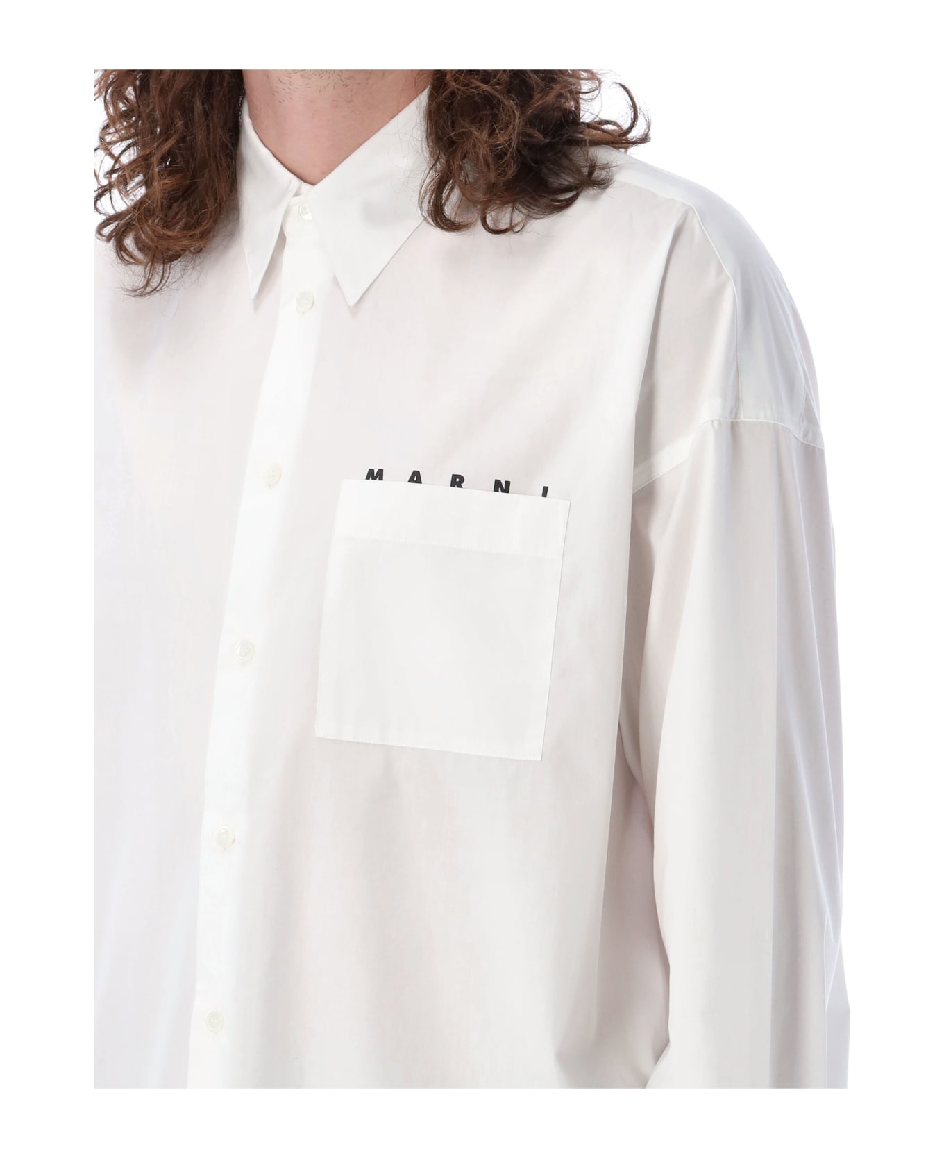Marni Hidden Logo Shirt - WHITE