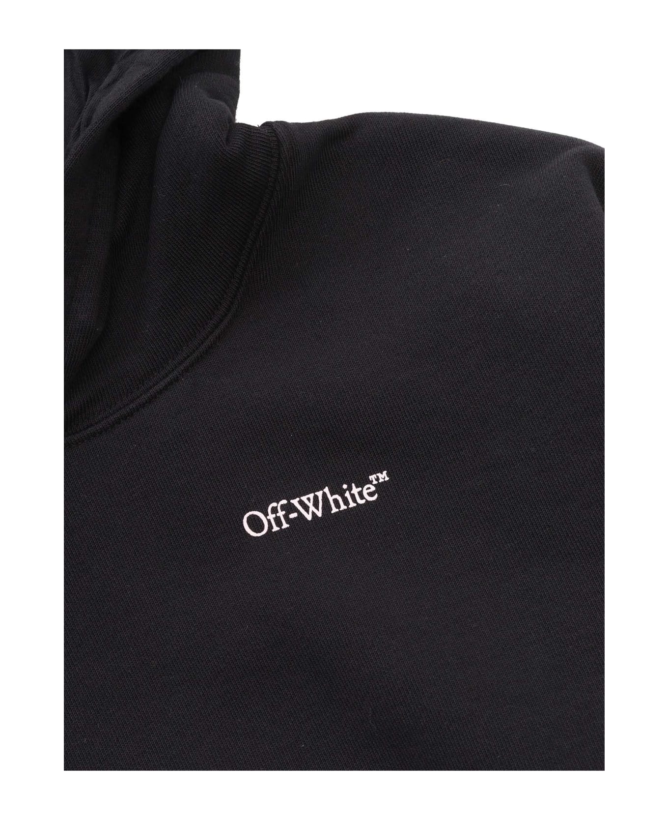 Off-White Black Cropped Sweatshirt - BLACK ニットウェア＆スウェットシャツ