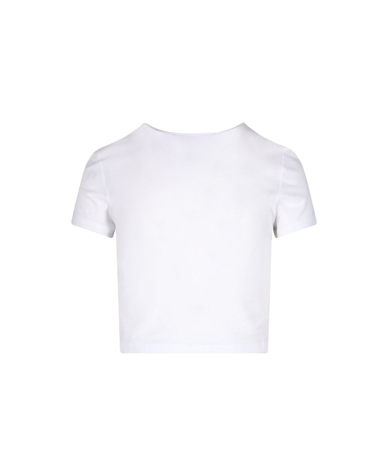 Rotate by Birger Christensen Logo Crop T-shirt - Bright white