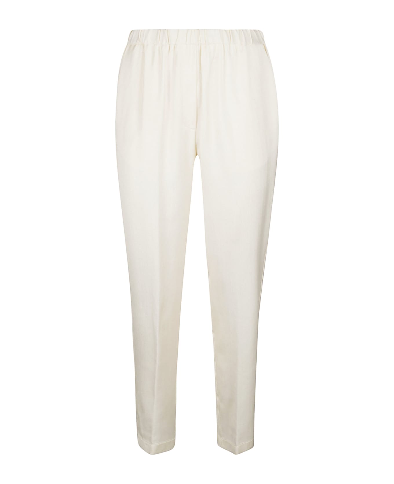 Forte_Forte Ribbed Waist Trousers - Panna