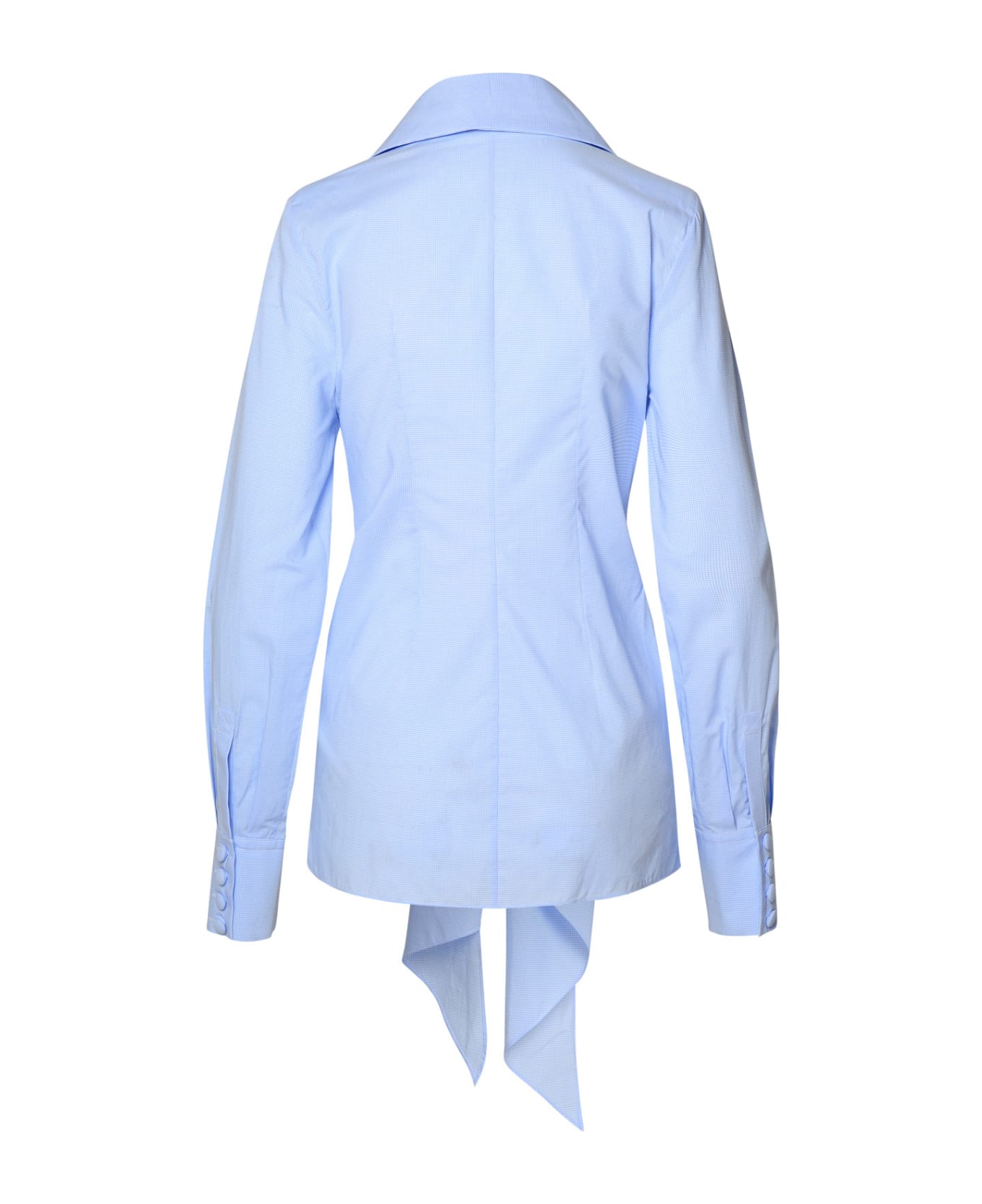 Balmain Two-tone Cotton Shirt - Light Blue