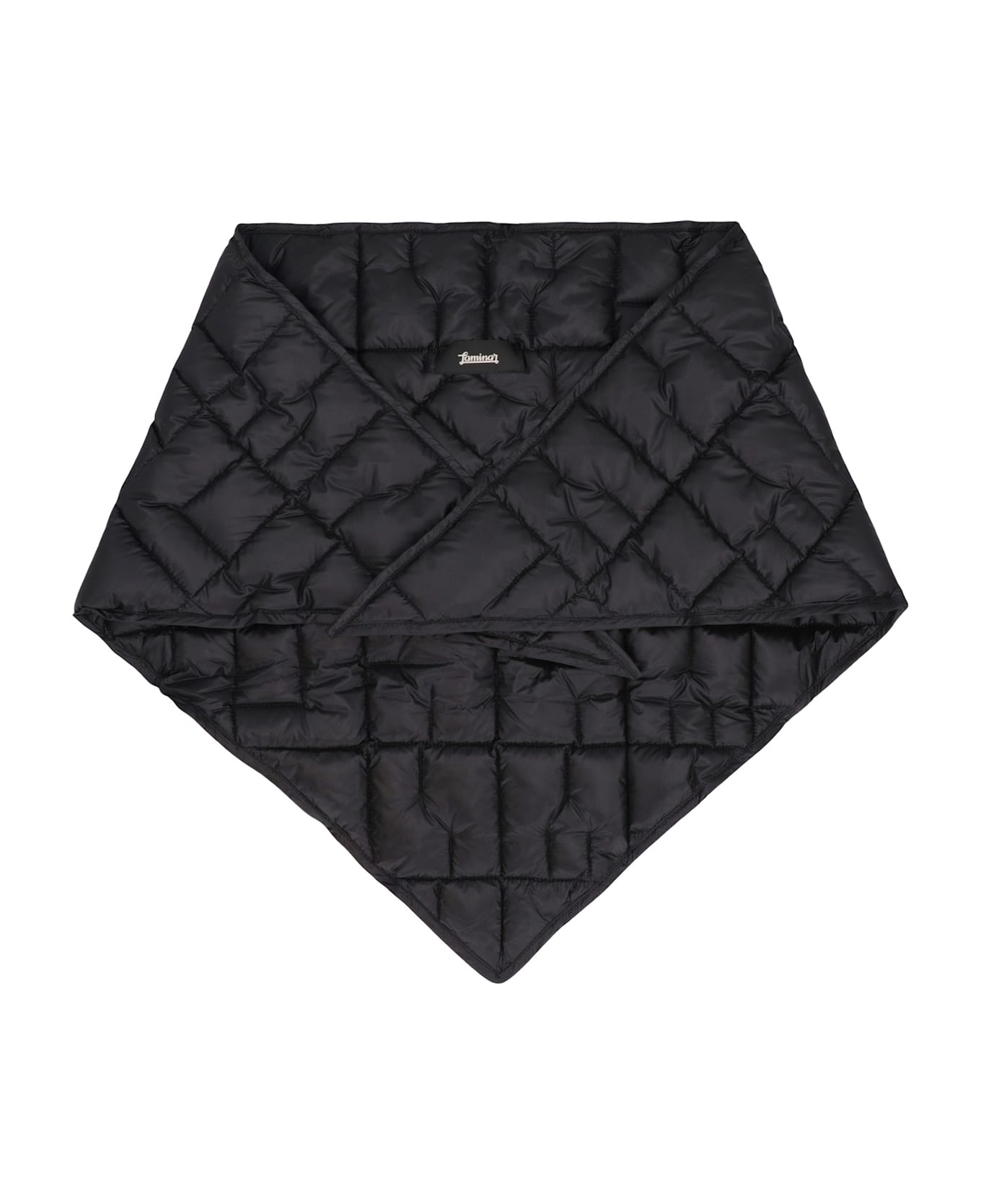 Herno Laminar Scarf In Quilted Ripstop - black